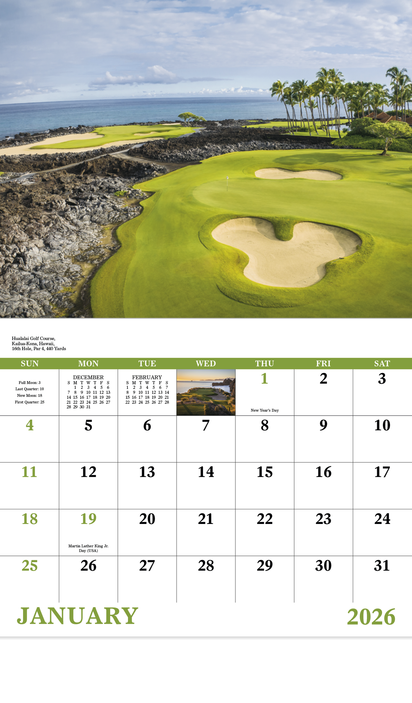 Good Value Fairways Greens Stapled Calendar-7229