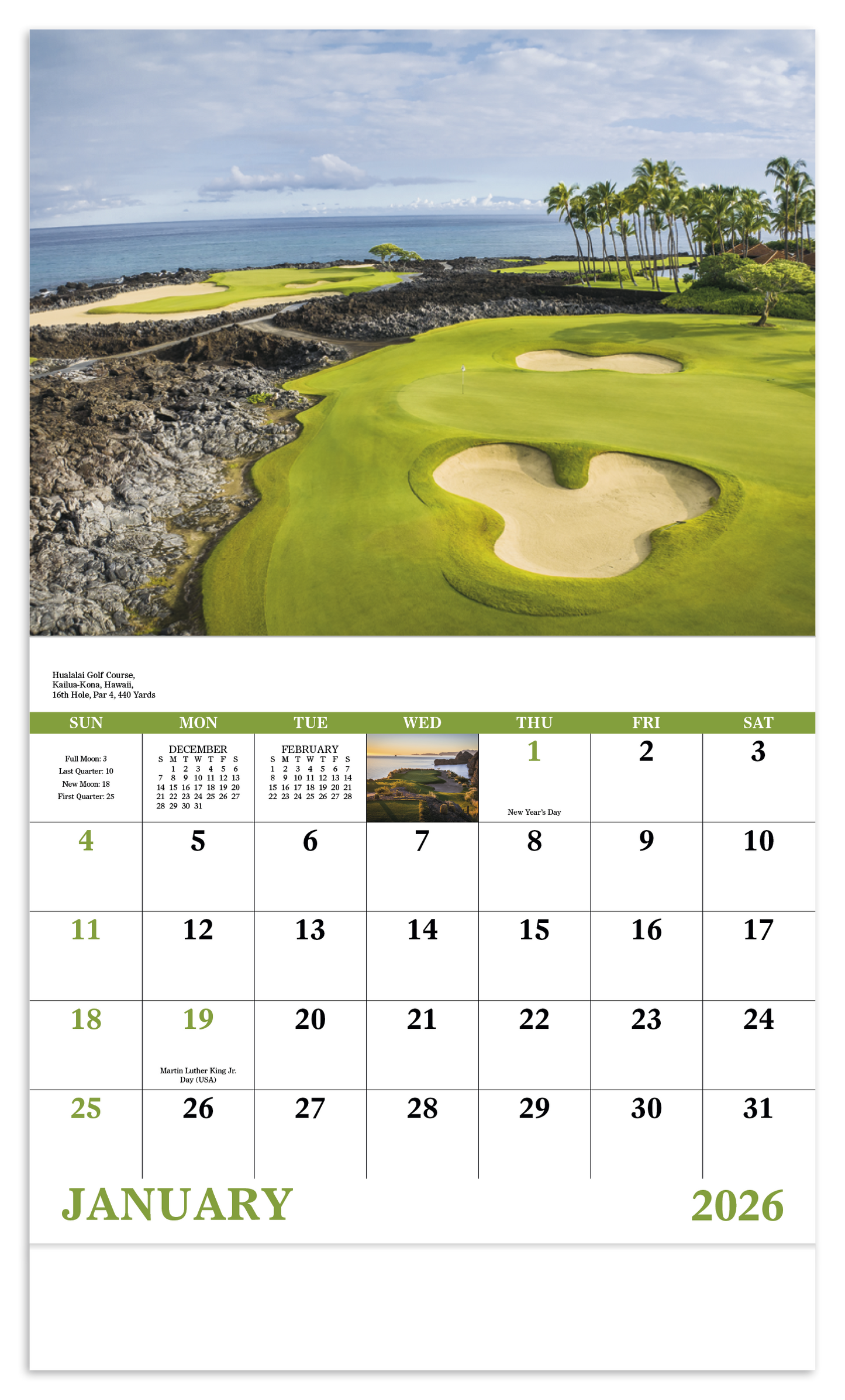 Good Value Fairways Greens Stapled Calendar-7229