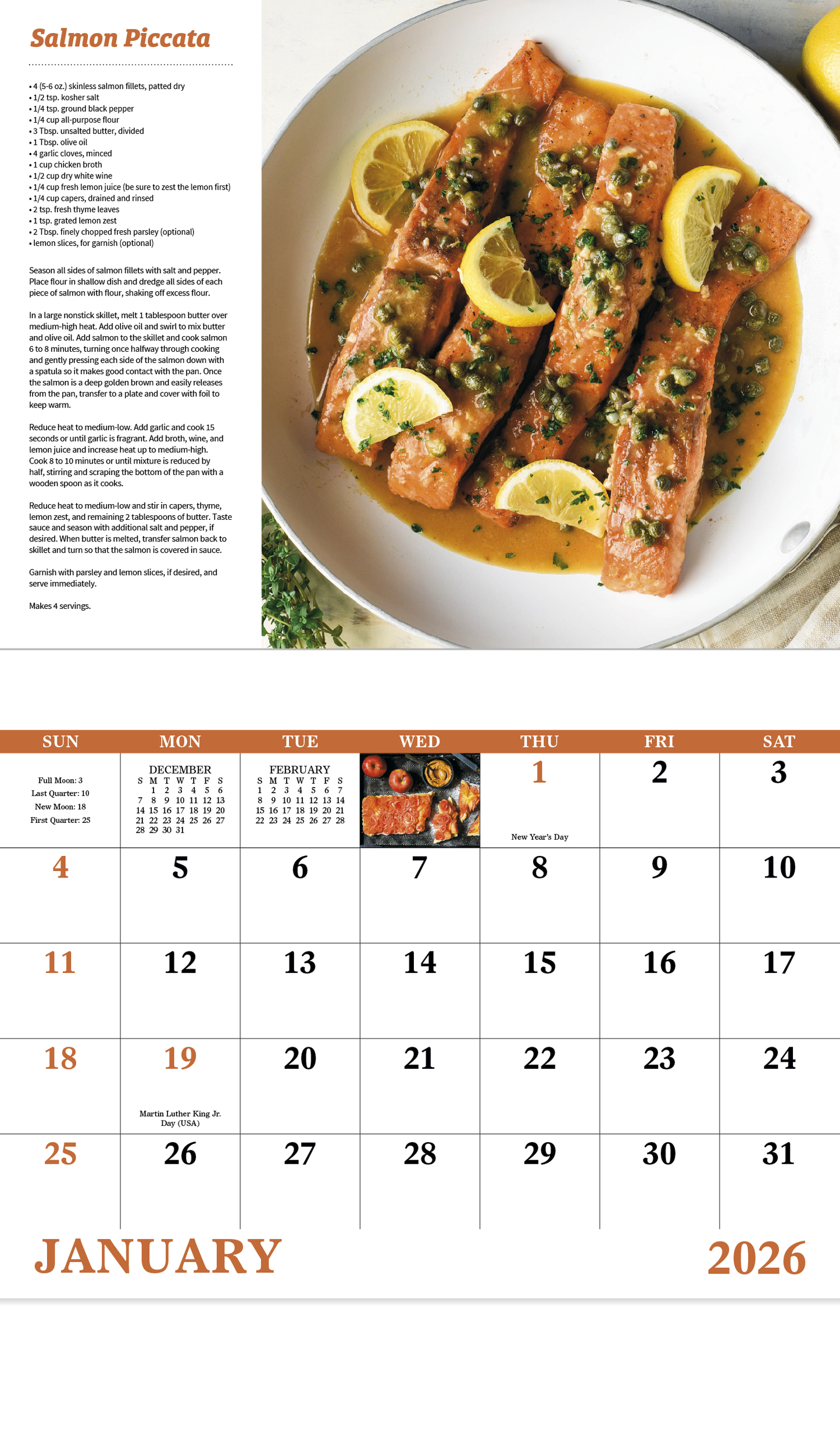Good Value Delicious Dining Stapled Calendar-7231