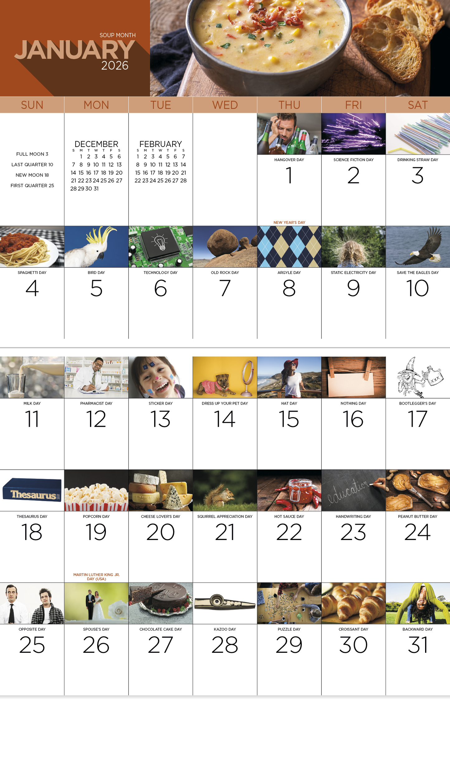 Good Value National Day Stapled Calendar-7232