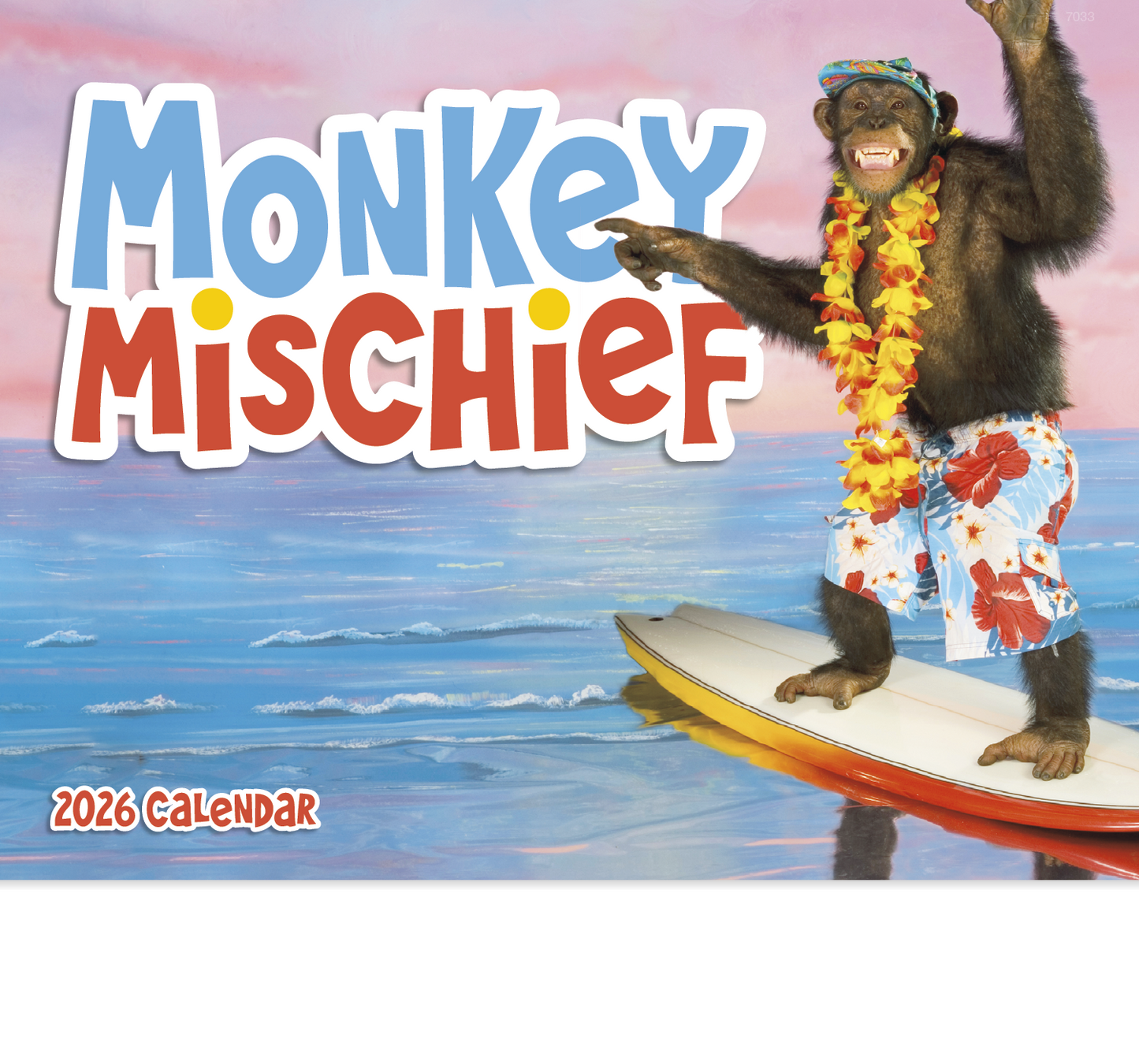 Good Value Monkey Mischief Stapled Calendar-7233