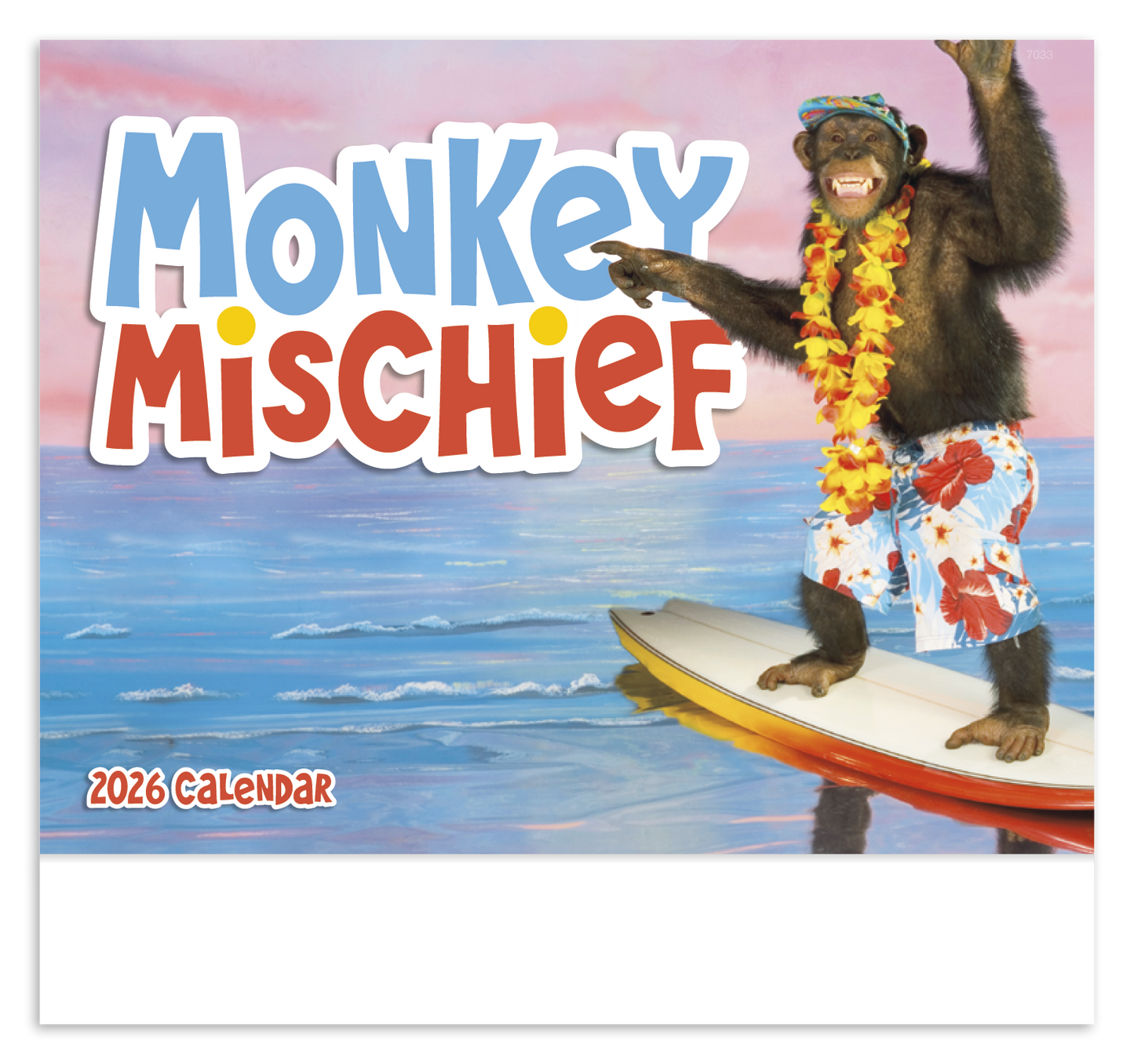 Good Value Monkey Mischief Stapled Calendar-7233