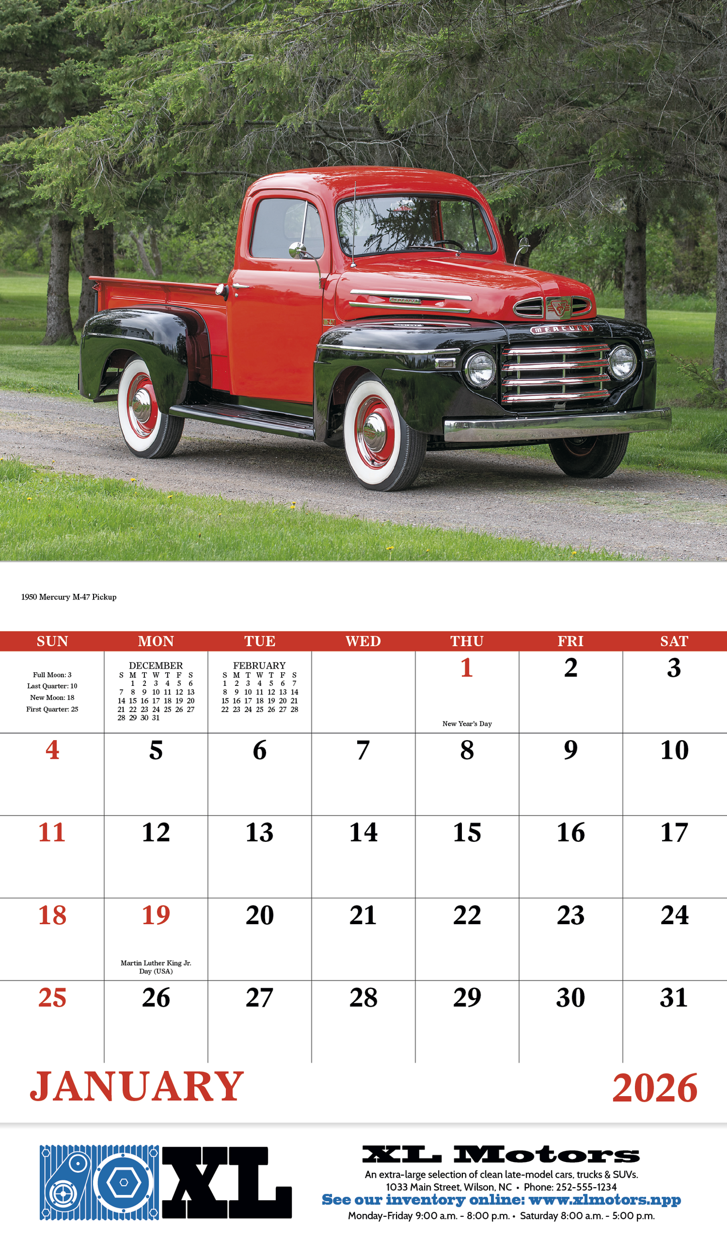 Good Value Treasured Trucks Stapled Calendar-7237