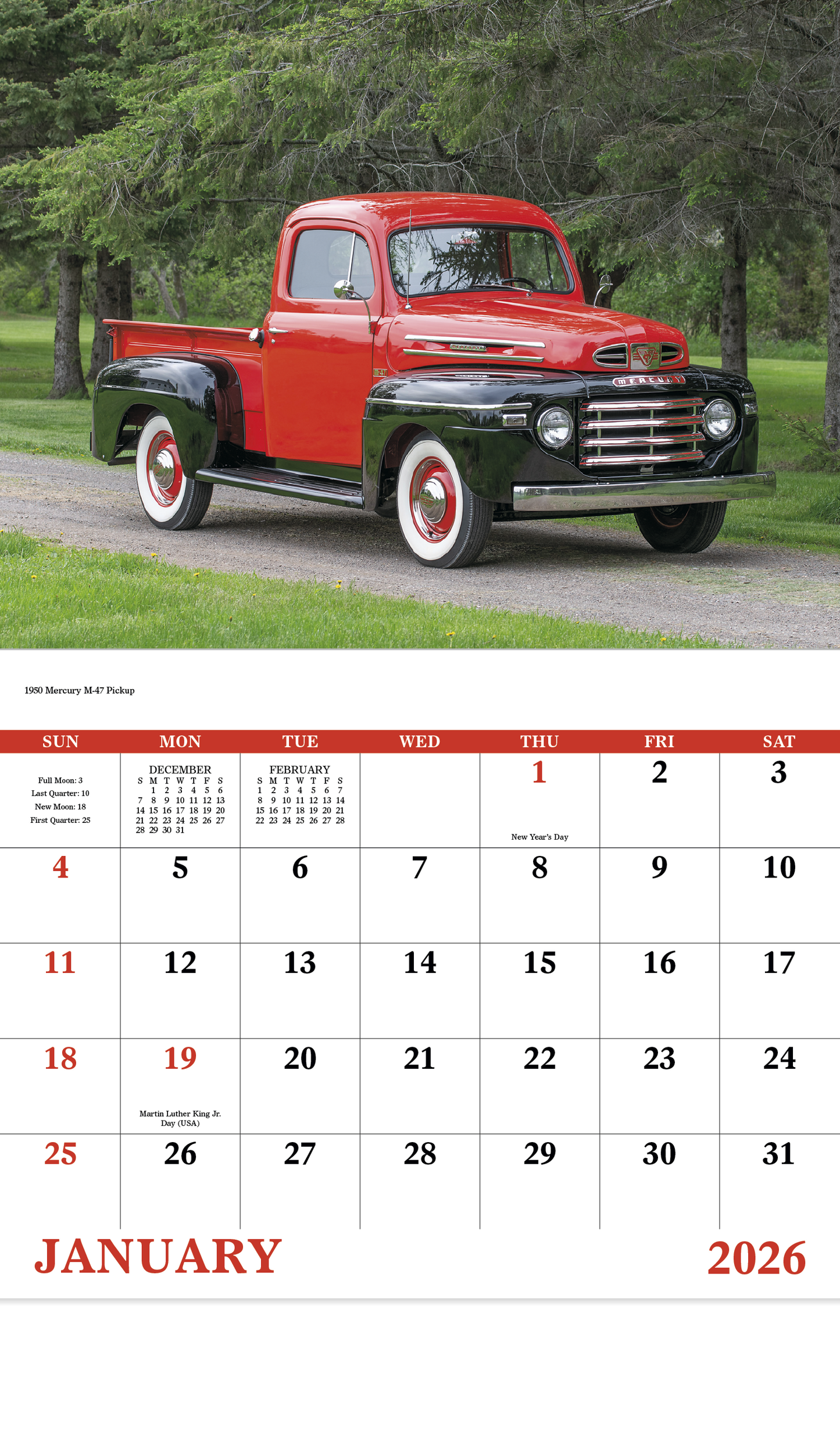 Good Value Treasured Trucks Stapled Calendar-7237