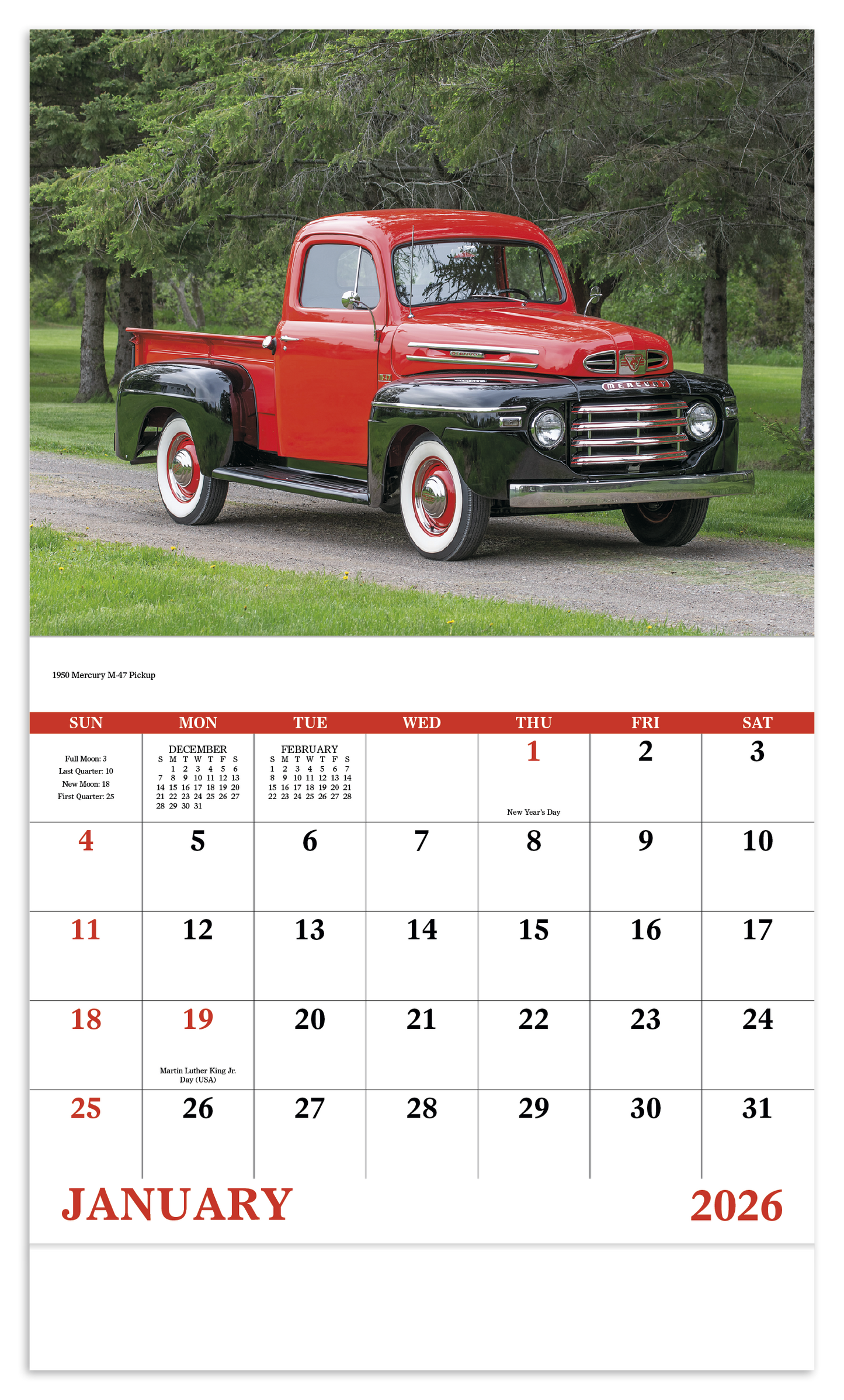 Good Value Treasured Trucks Stapled Calendar-7237