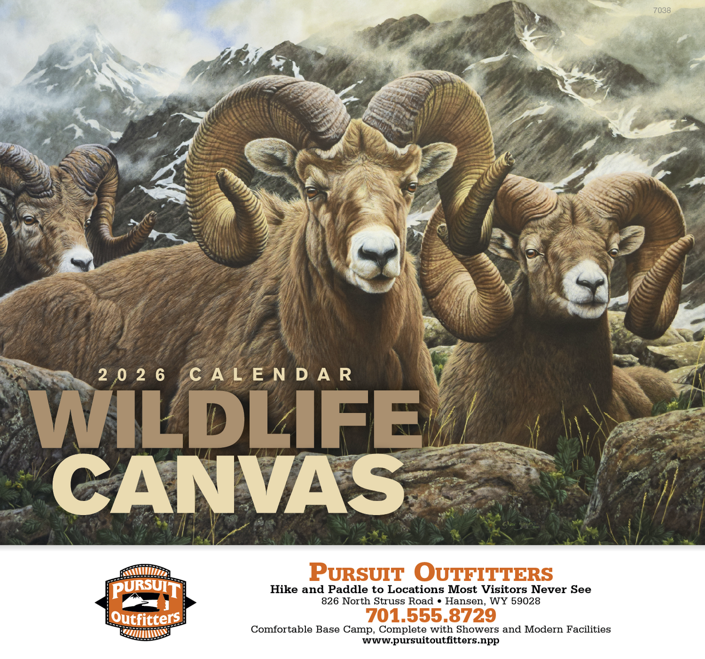 Good Value Wildlife Canvas Stapled Calendar-7238