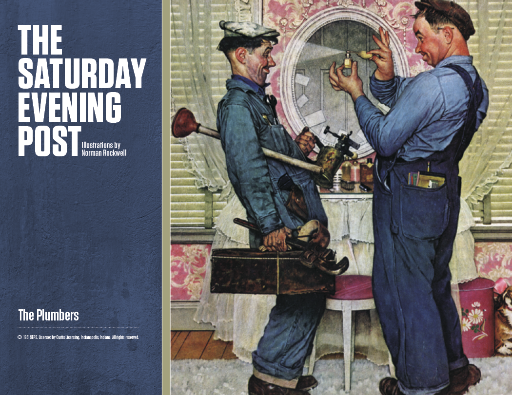 Good Value The Saturday Evening Post Illustrations by Norman Rockwell Stapled Calendar-7239