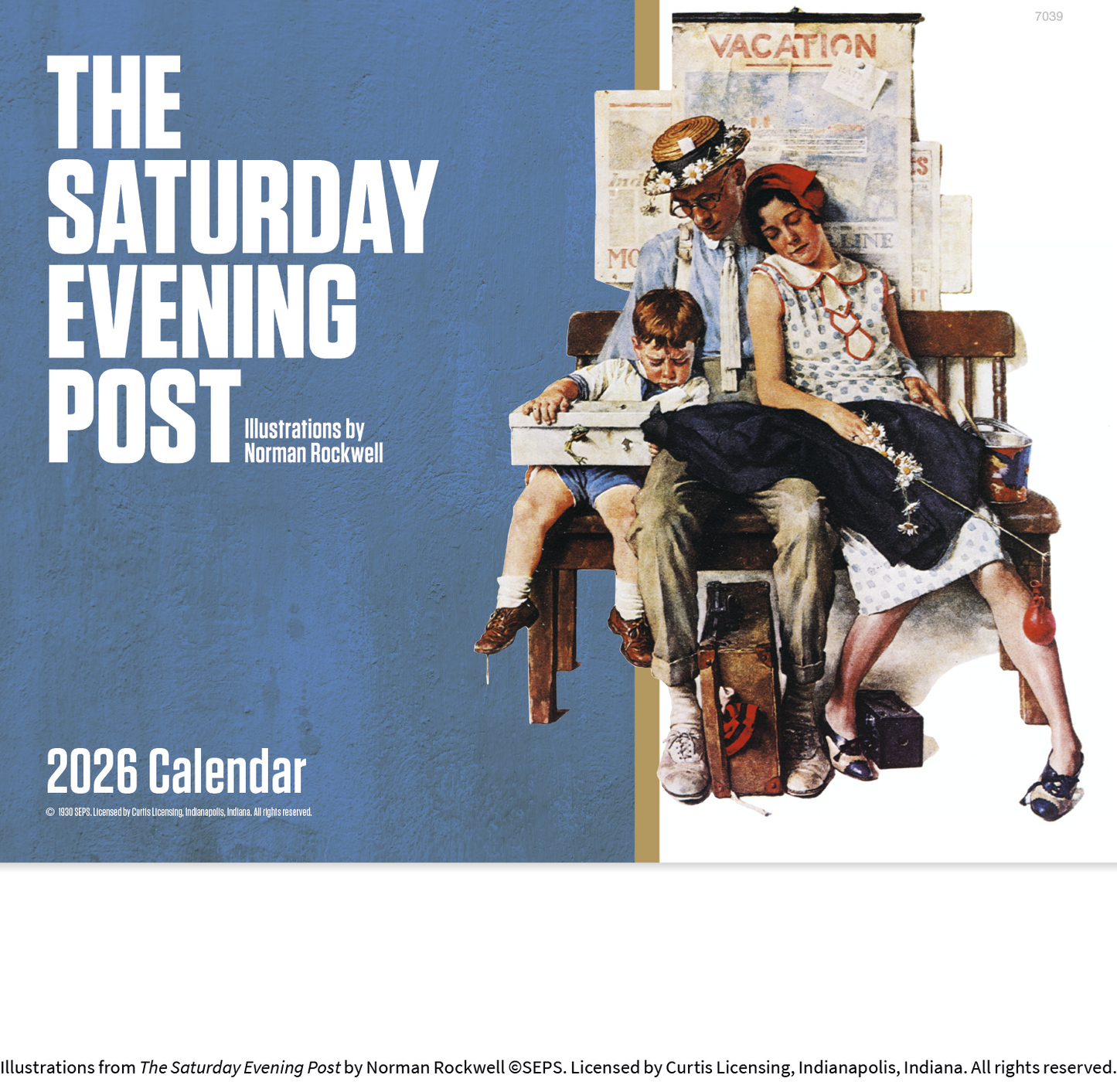 Good Value The Saturday Evening Post Illustrations by Norman Rockwell Stapled Calendar-7239