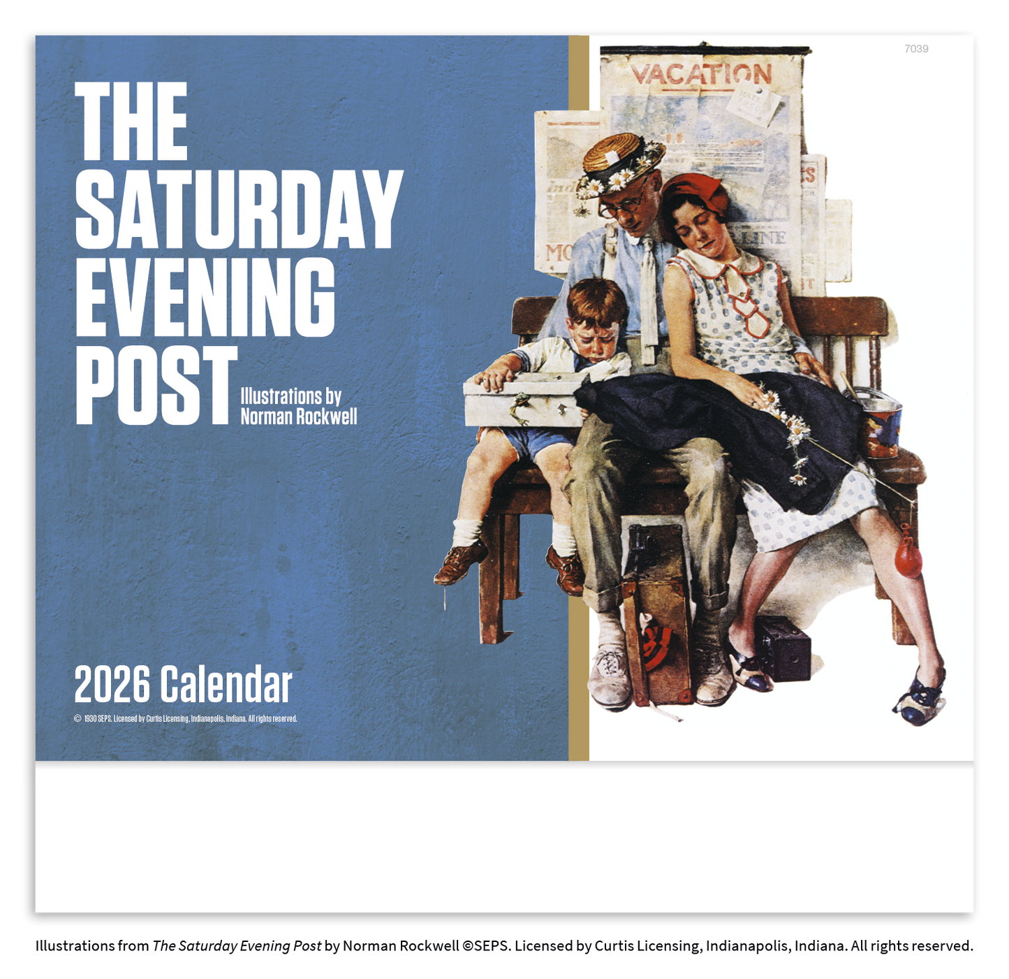 Good Value The Saturday Evening Post Illustrations by Norman Rockwell Stapled Calendar-7239