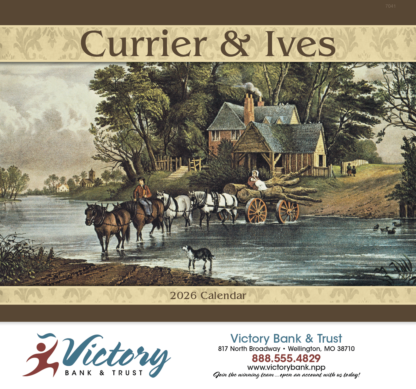 Good Value Currier Ives Stapled Calendar-7241