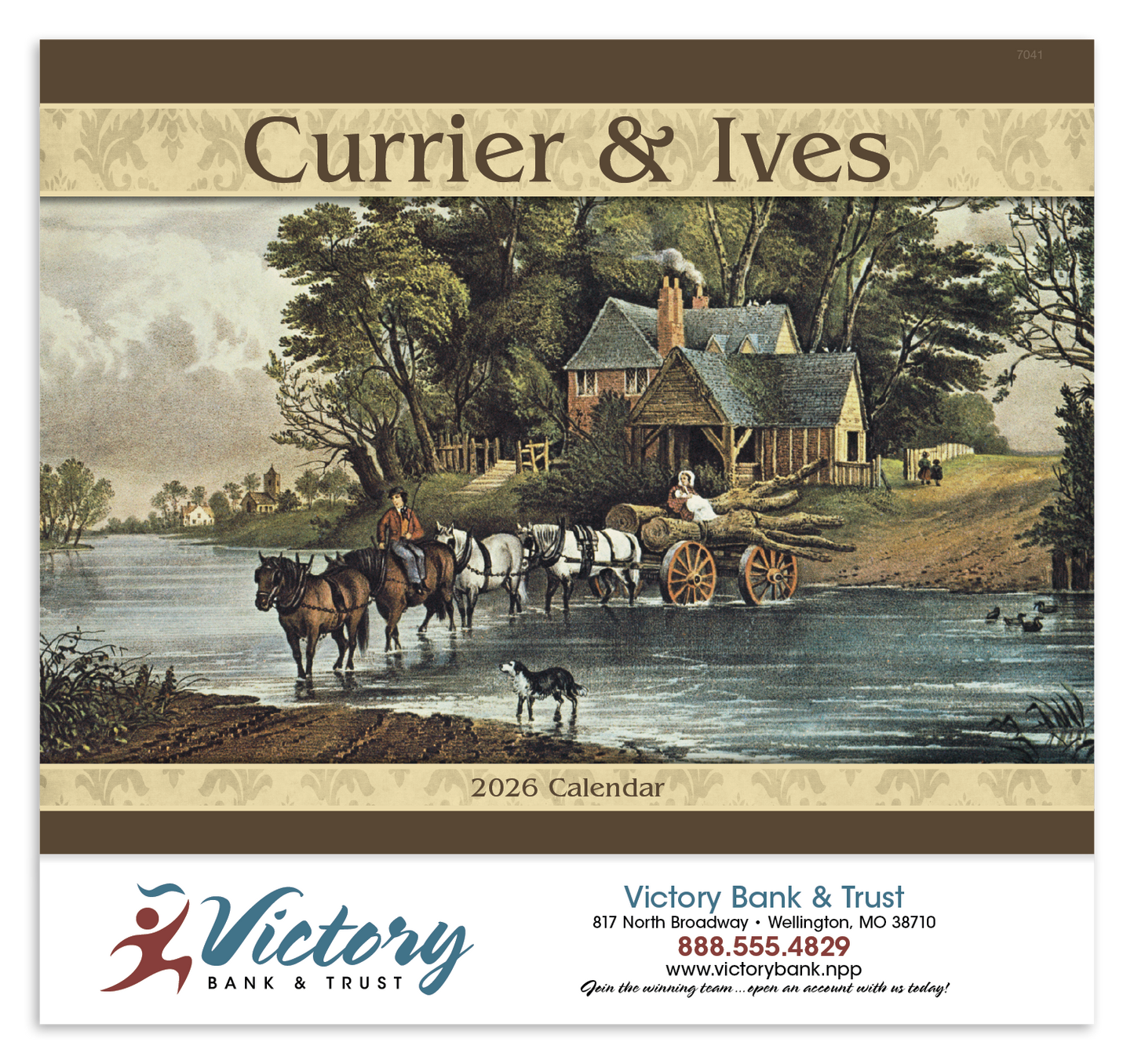 Good Value Currier Ives Stapled Calendar-7241