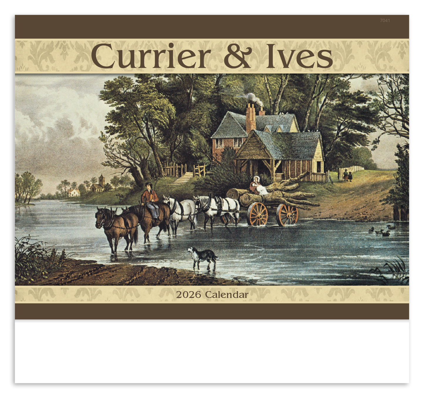 Good Value Currier Ives Stapled Calendar-7241