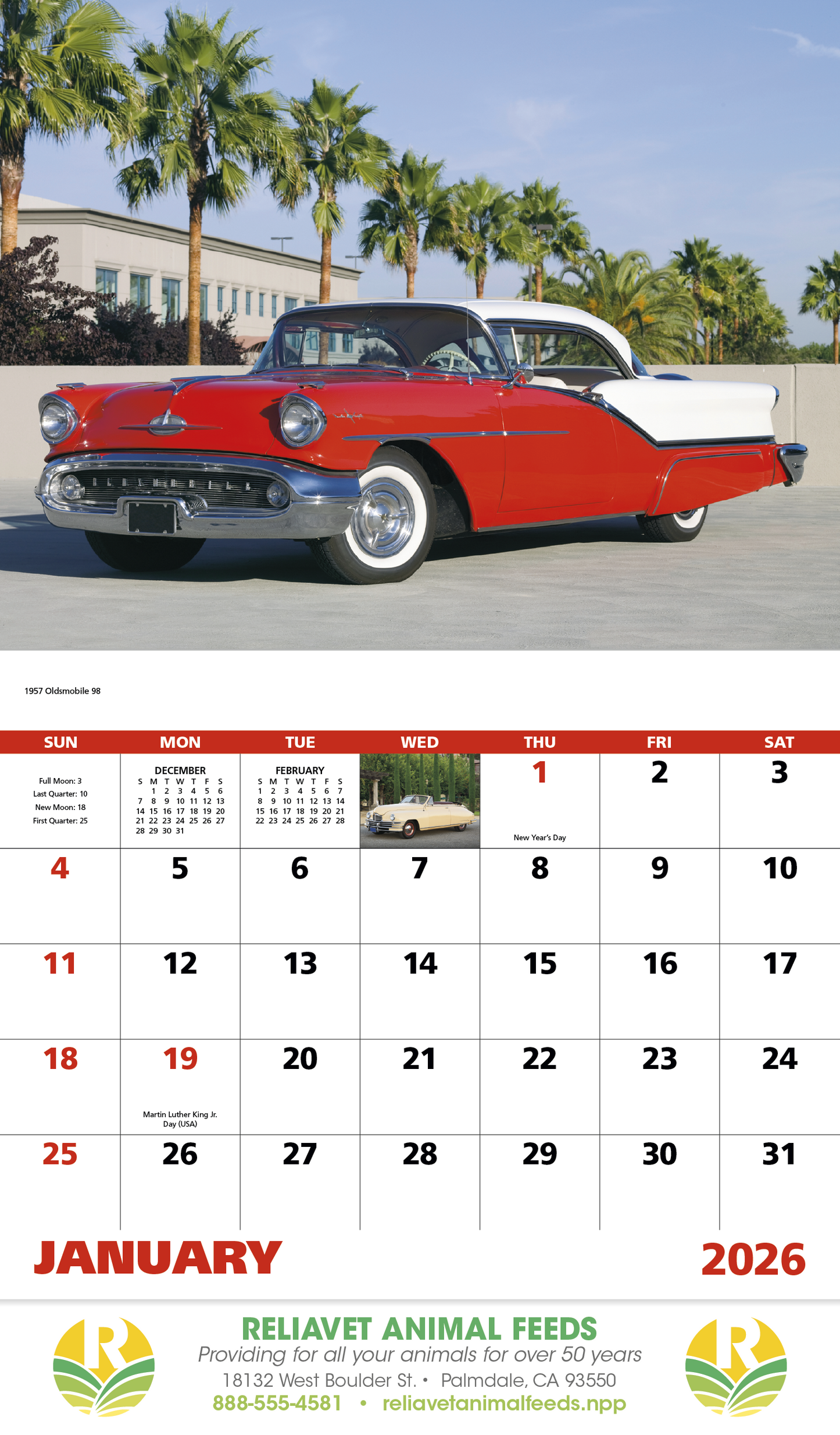 Good Value Classic Autos Stapled Calendar-7242