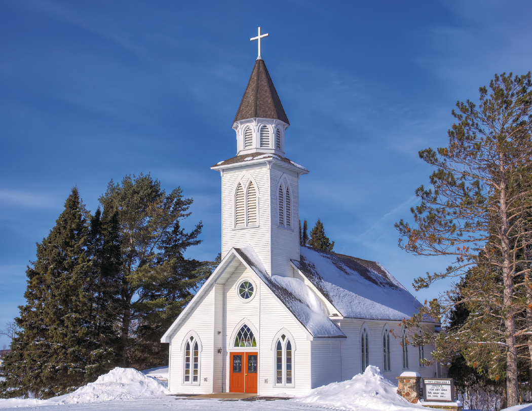 Good Value Scenic Churches Stapled Calendar-7245