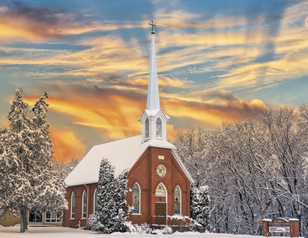 Good Value Scenic Churches Stapled Calendar-7245