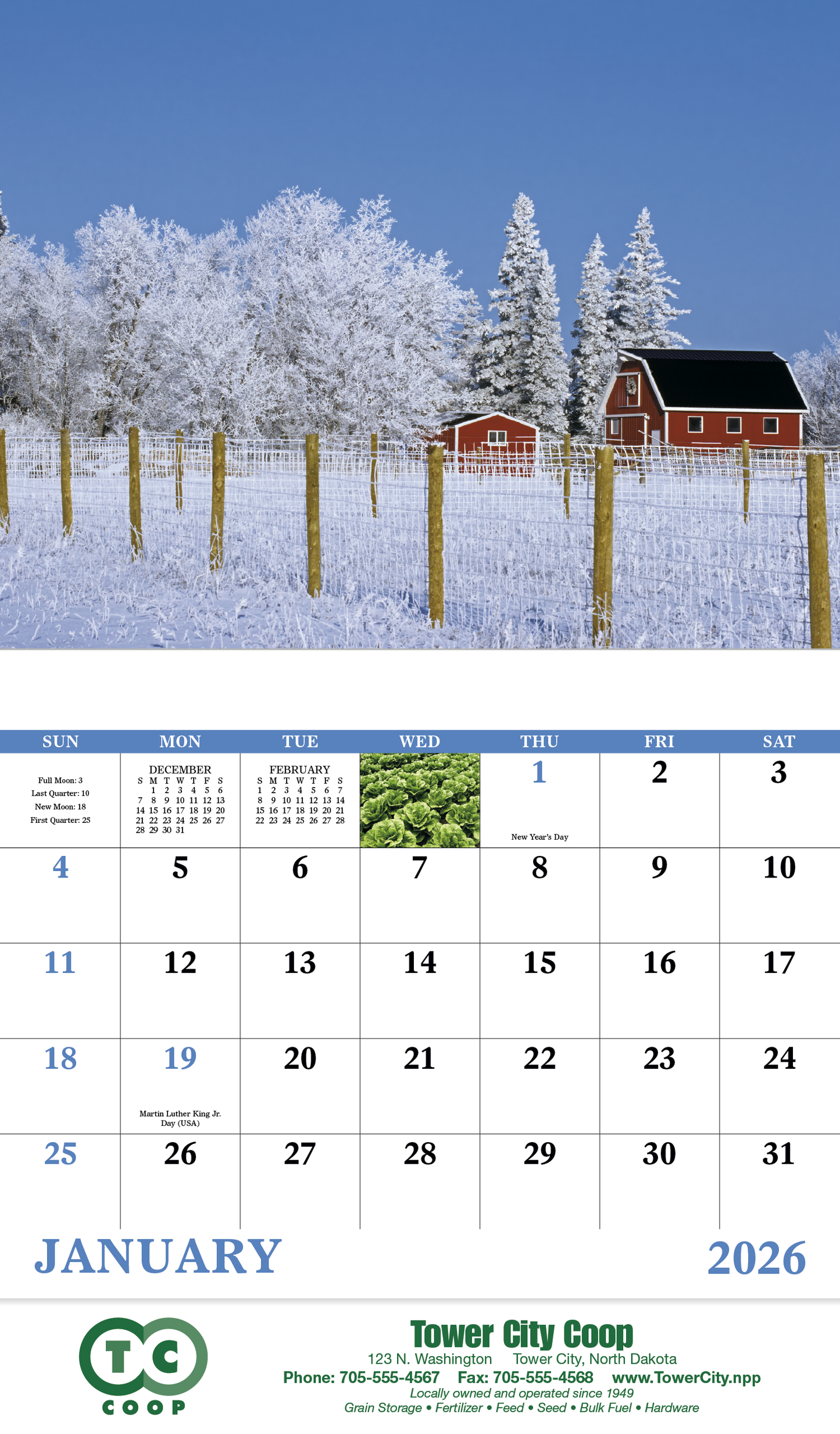 Good Value Agriculture Stapled Calendar-7247