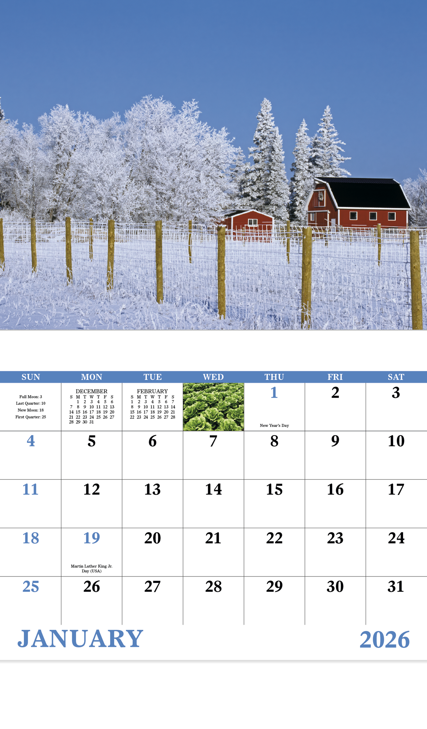 Good Value Agriculture Stapled Calendar-7247
