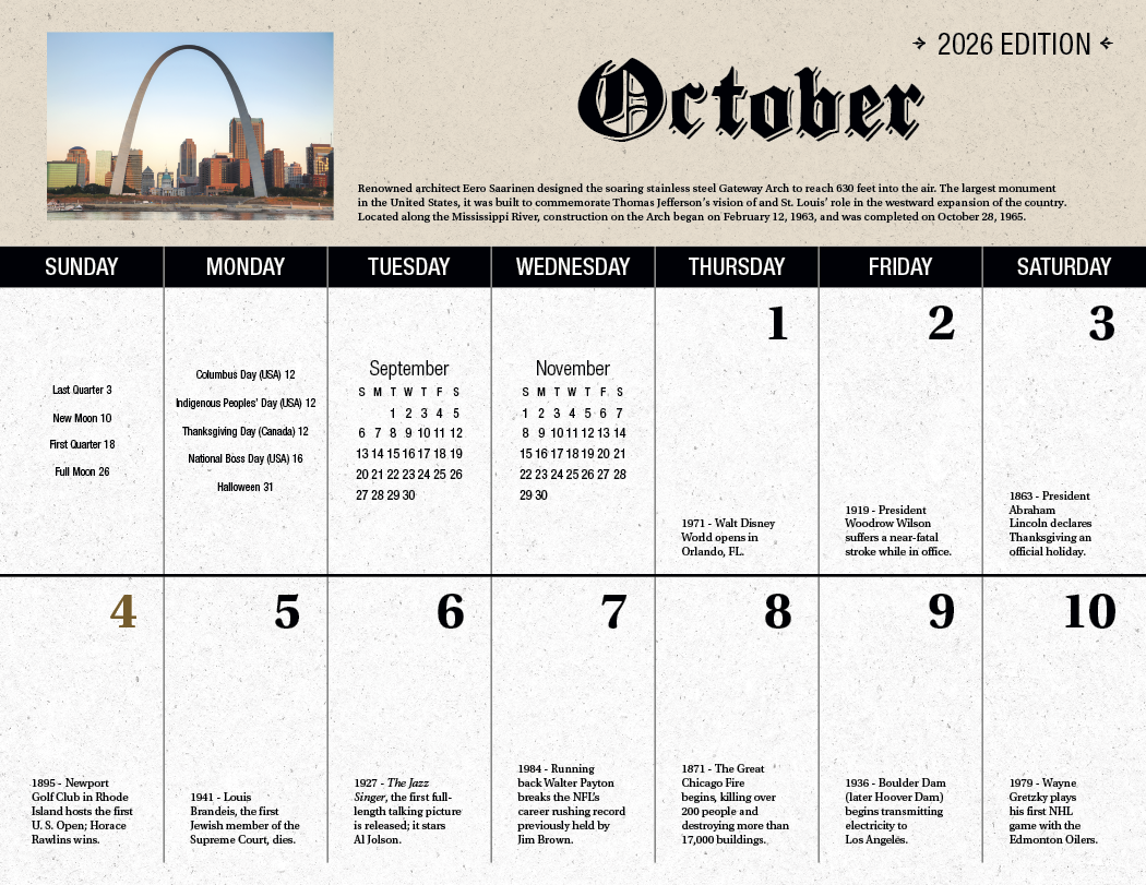 Good Value Daily History Stapled Calendar-7252