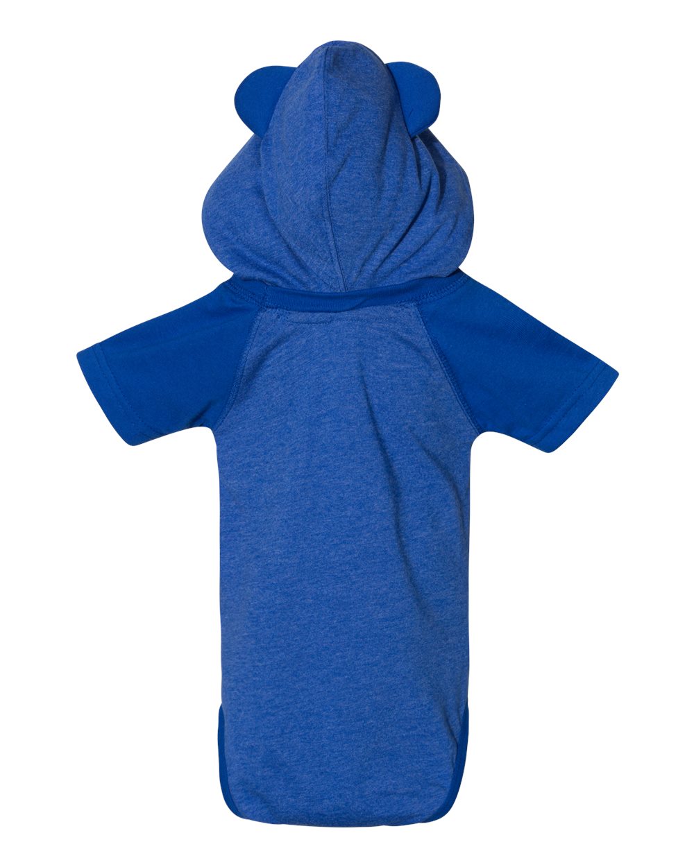 Rabbit Skins Fine Jersey Infant Short Sleeve Raglan Bodysuit with Hood & Ears - 4417