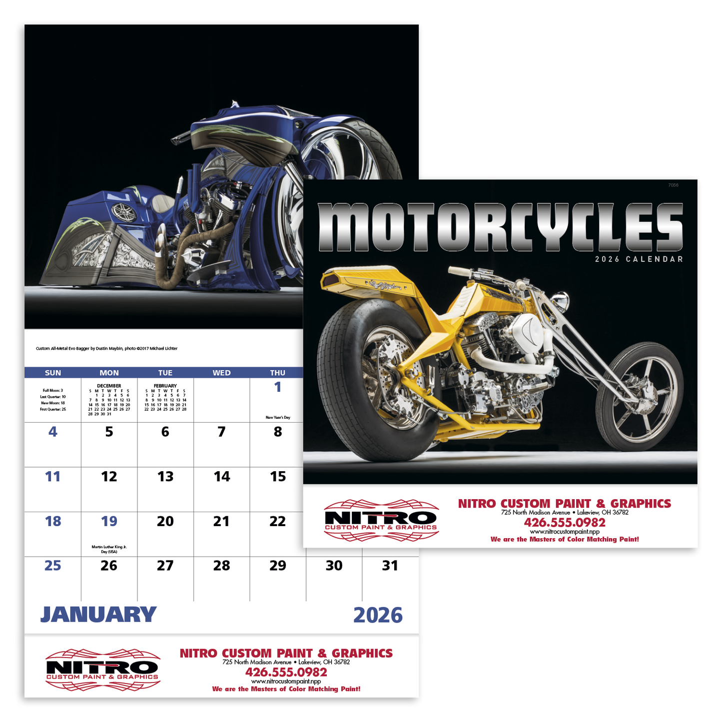 Good Value Motorcycles Stapled Calendar-7256