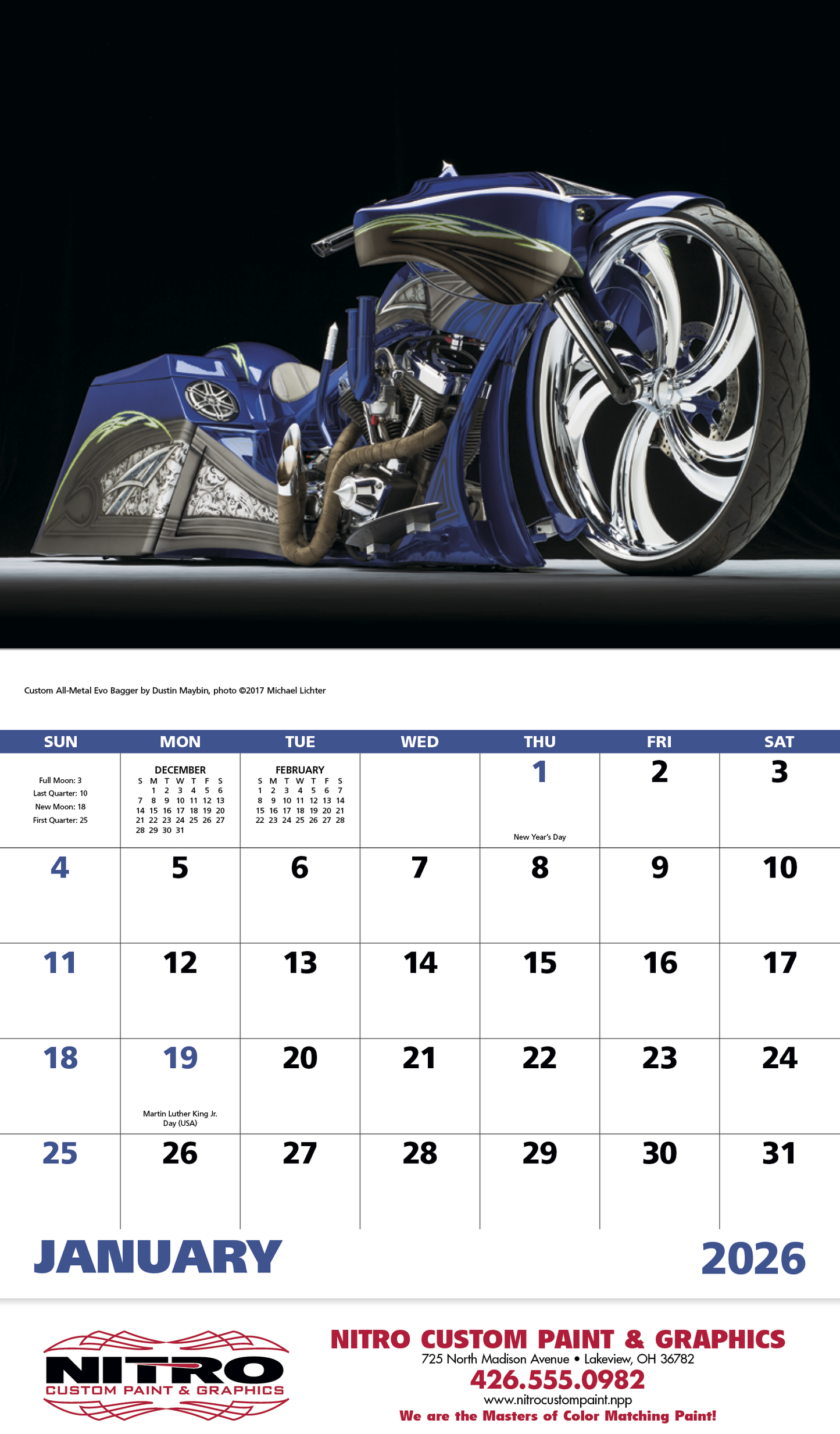 Good Value Motorcycles Stapled Calendar-7256