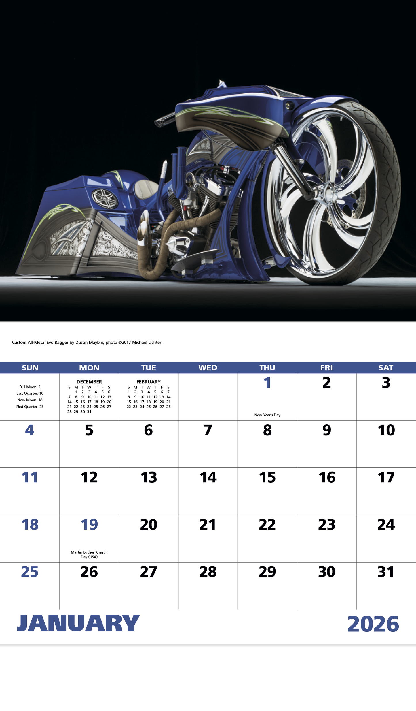 Good Value Motorcycles Stapled Calendar-7256