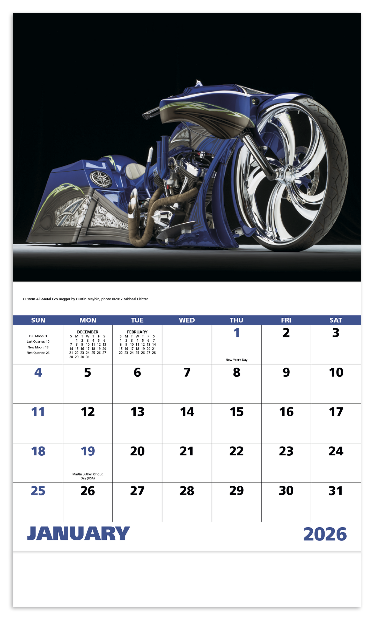 Good Value Motorcycles Stapled Calendar-7256