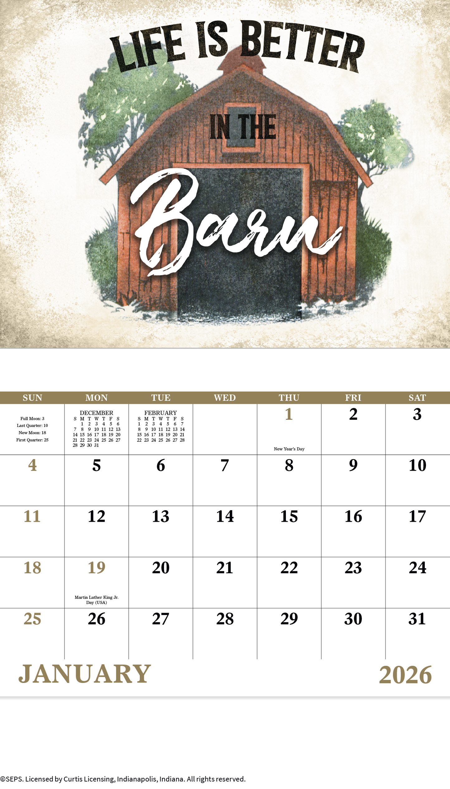 Good Value Country Days Stapled Calendar-7266