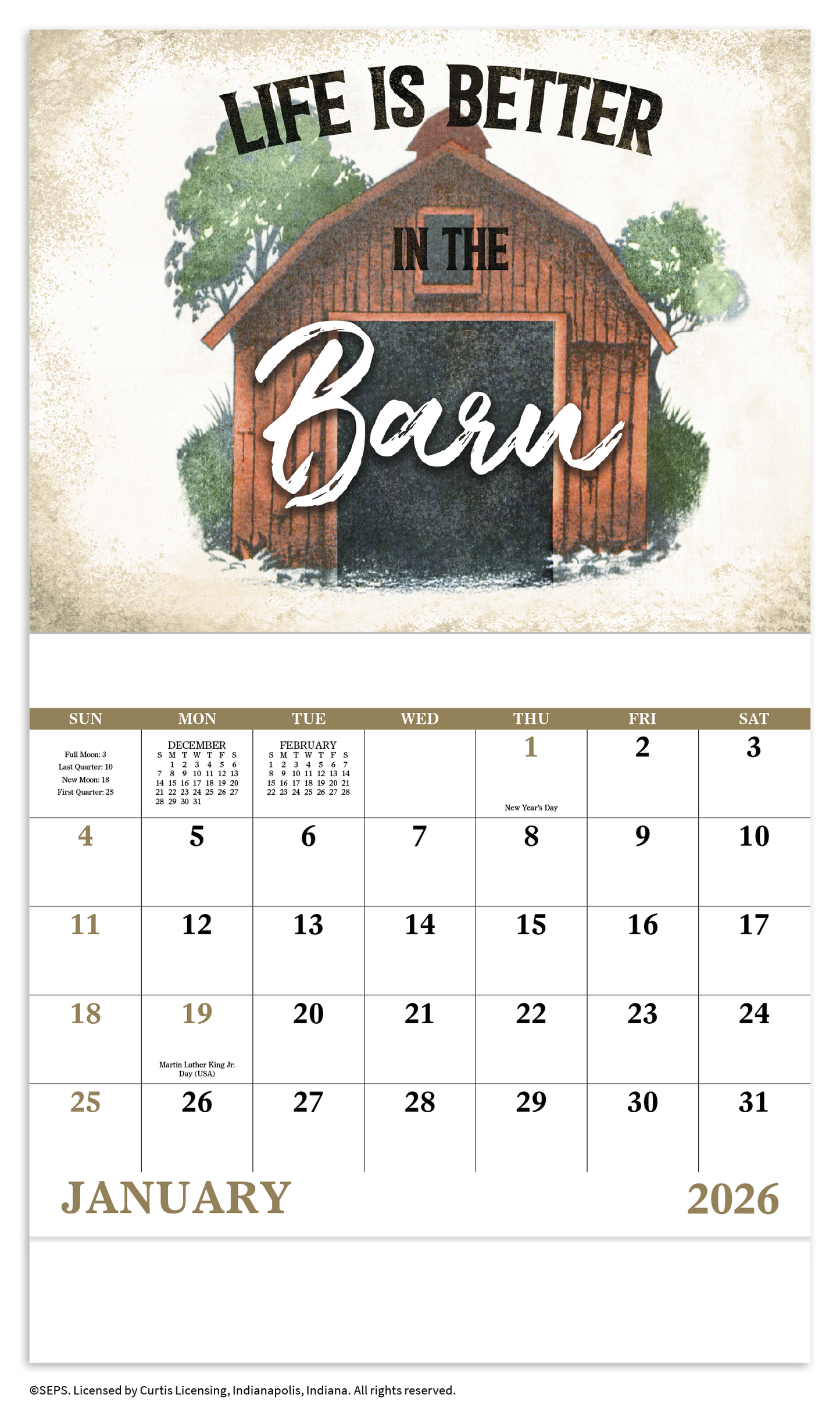 Good Value Country Days Stapled Calendar-7266
