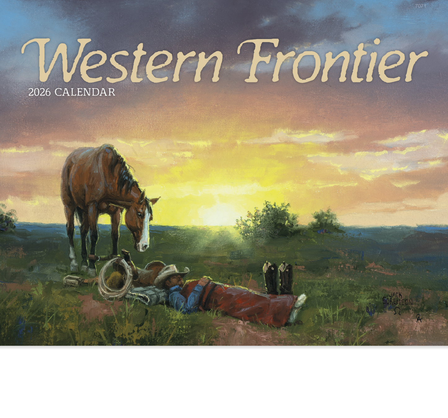 Good Value Western Frontier Stapled Calendar-7271