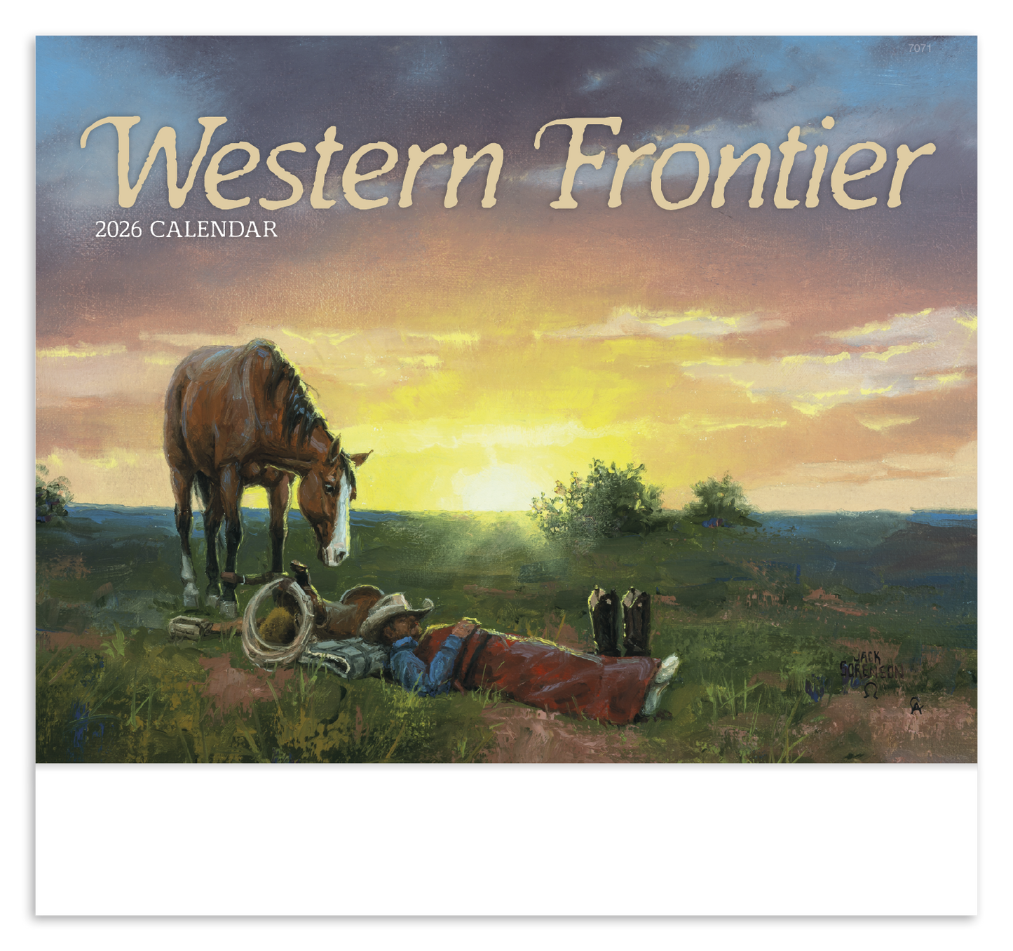 Good Value Western Frontier Stapled Calendar-7271