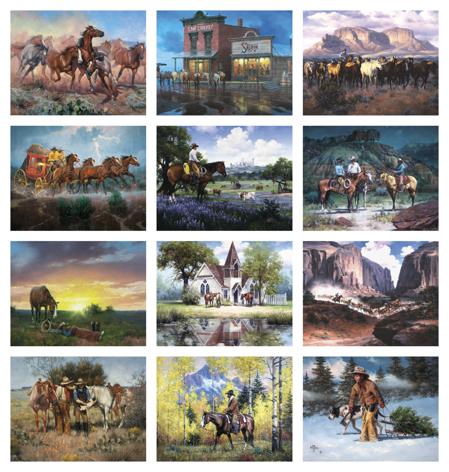 Good Value Western Frontier Stapled Calendar-7271