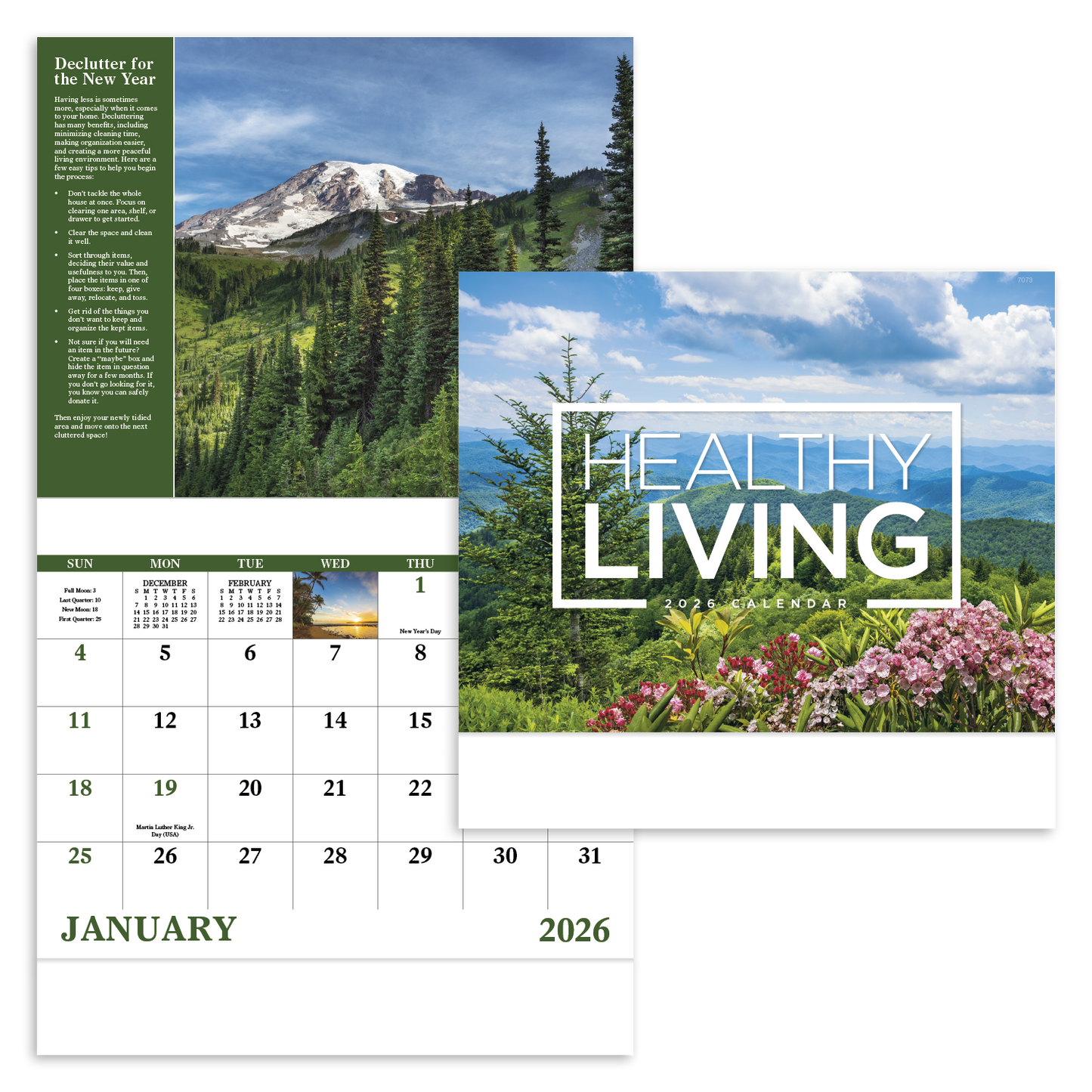 Good Value Healthy Living Stapled Calendar-7273