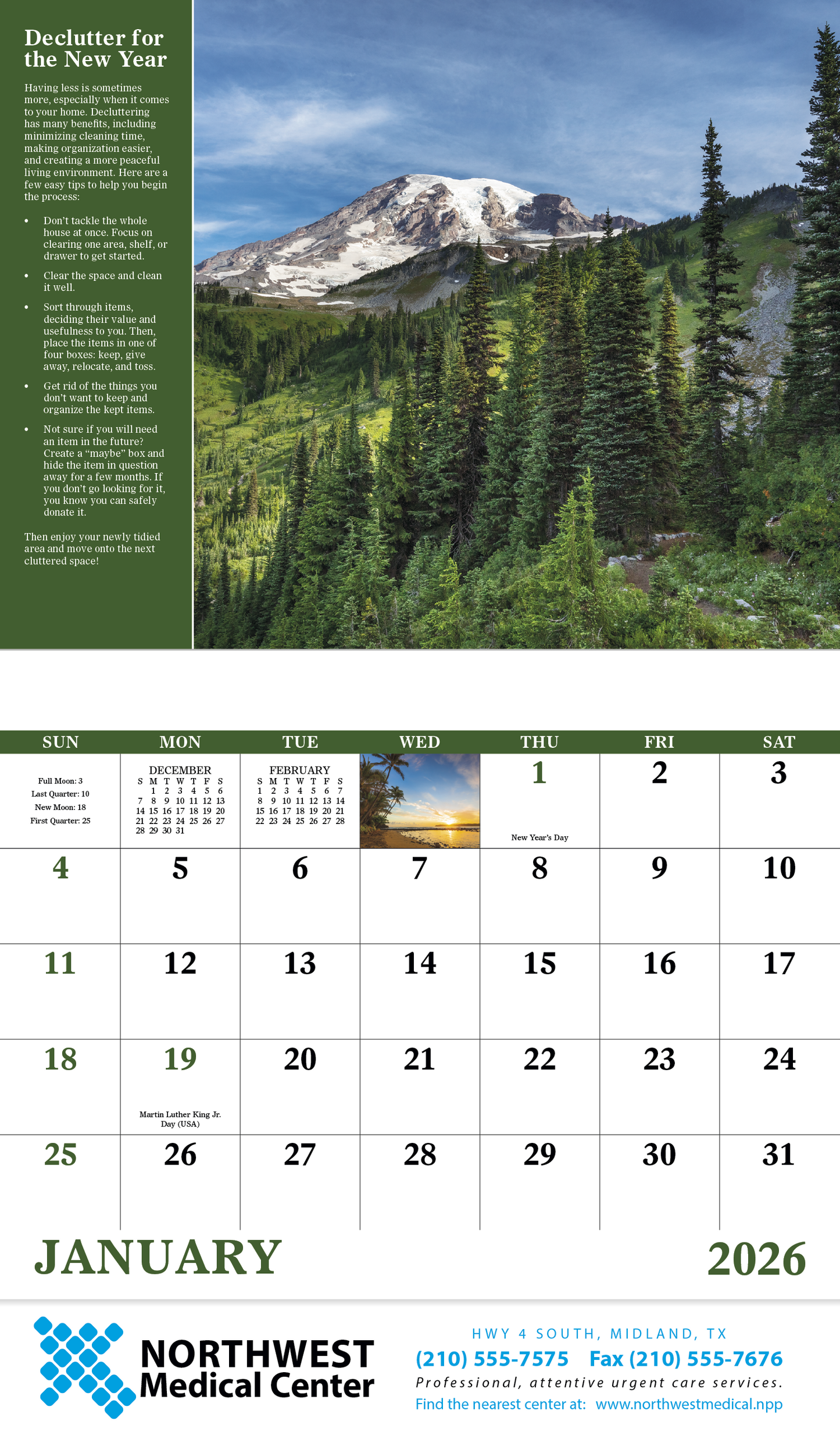 Good Value Healthy Living Stapled Calendar-7273