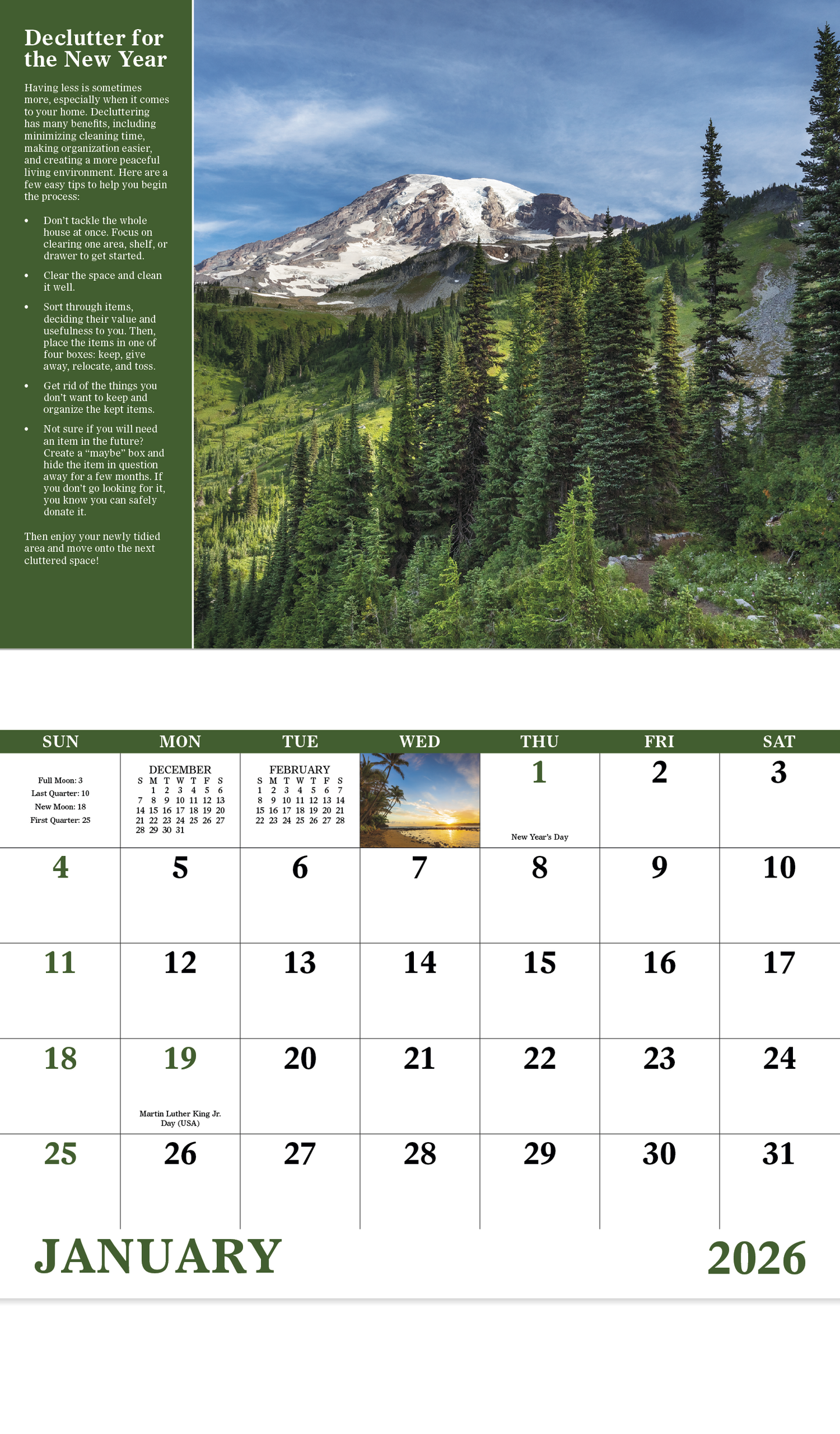 Good Value Healthy Living Stapled Calendar-7273