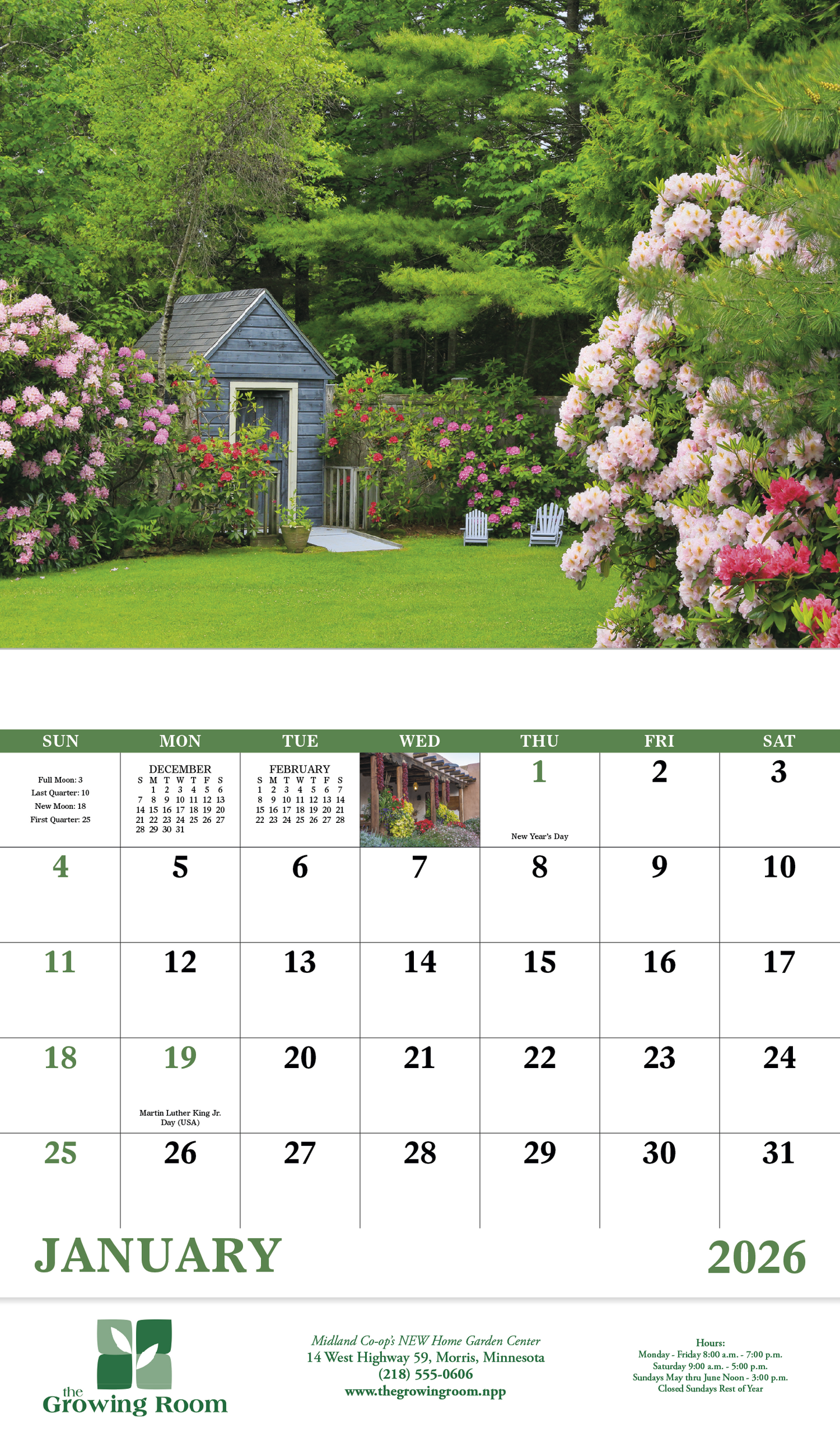 Good Value Garden Walk Stapled Calendar-7277