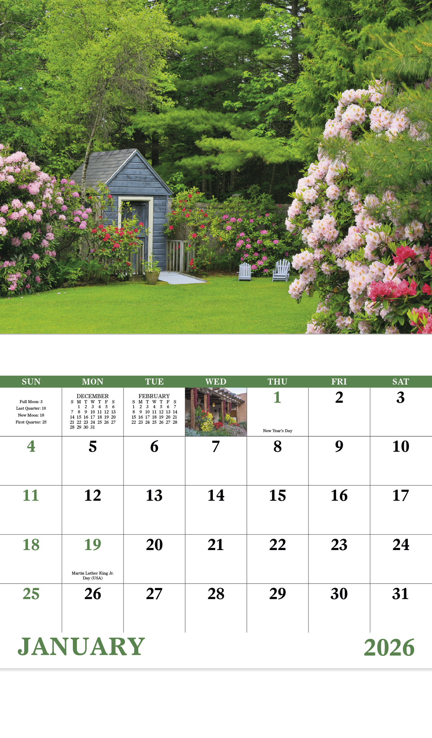 Good Value Garden Walk Stapled Calendar-7277