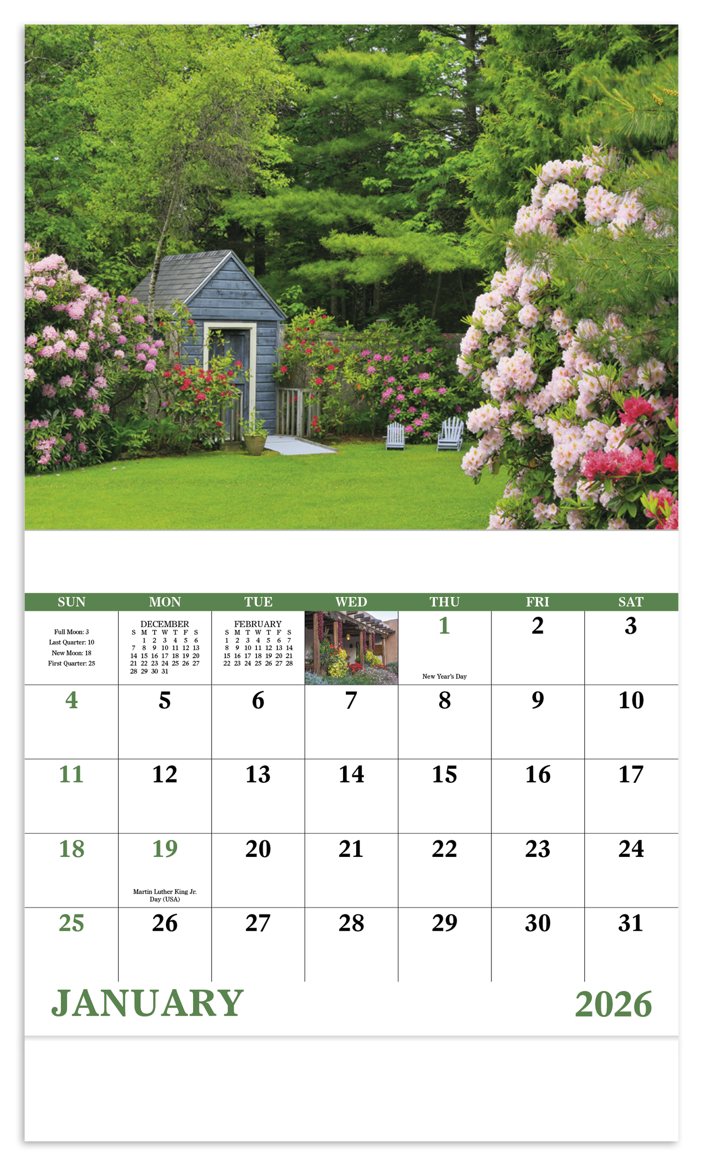 Good Value Garden Walk Stapled Calendar-7277