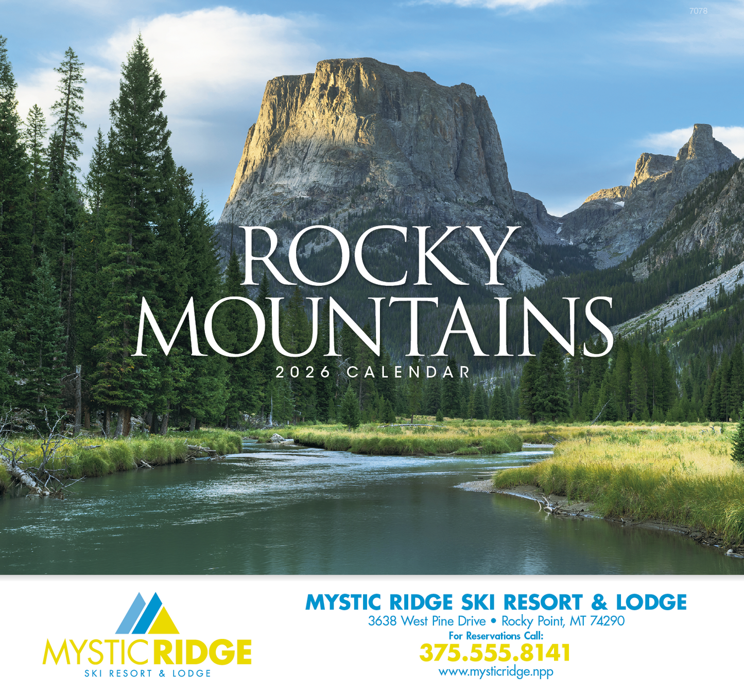 Good Value Rocky Mountains Stapled Calendar-7278