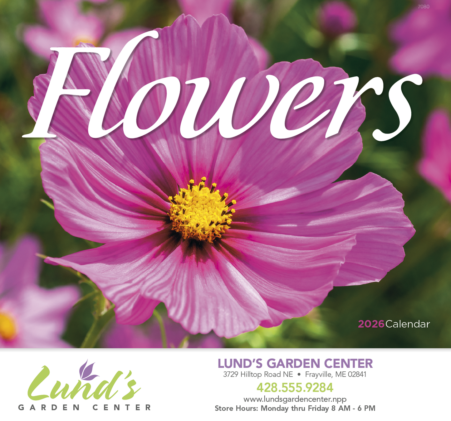 Good Value Flowers Stapled Calendar-7280