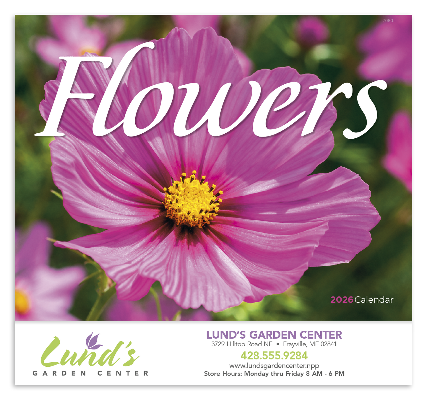 Good Value Flowers Stapled Calendar-7280
