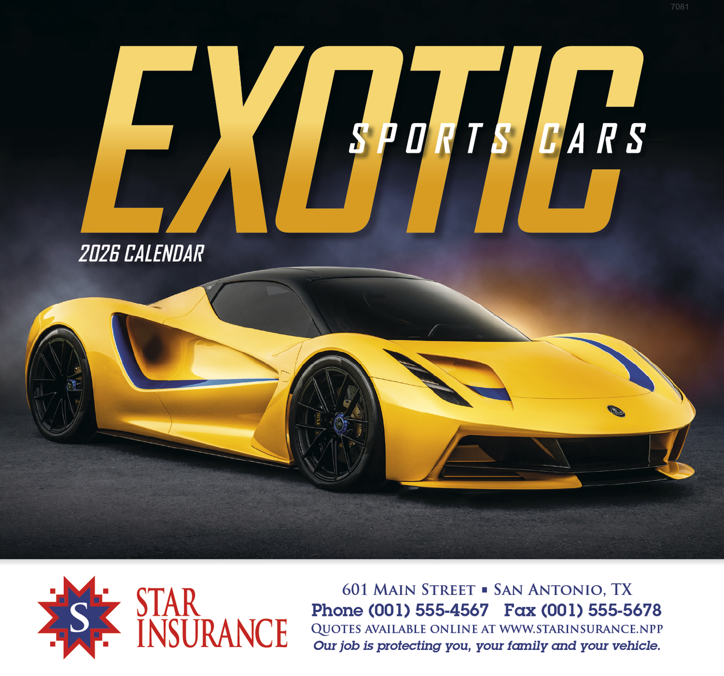 Good Value Exotic Sports Cars Stapled Calendar-7281