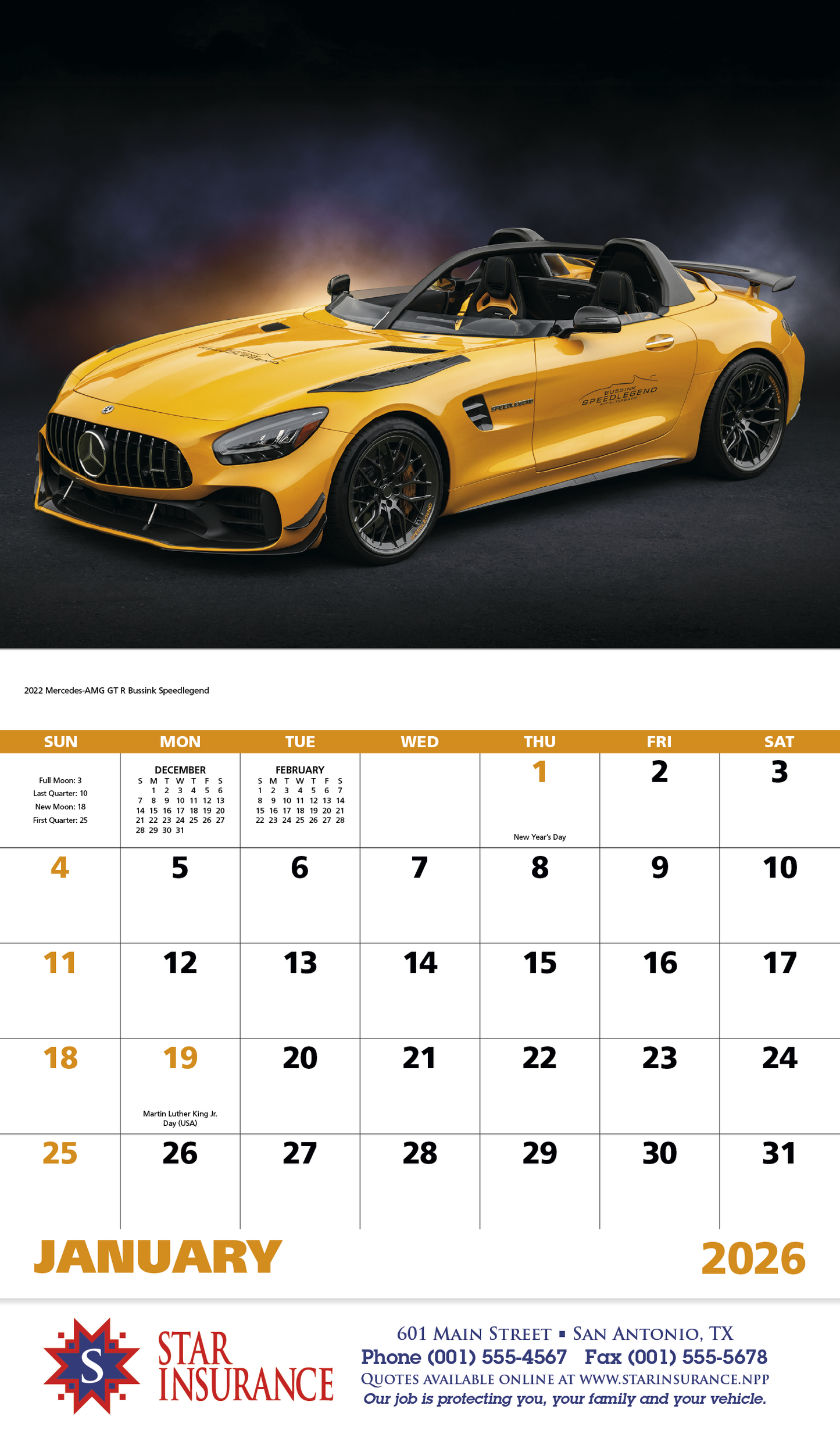 Good Value Exotic Sports Cars Stapled Calendar-7281