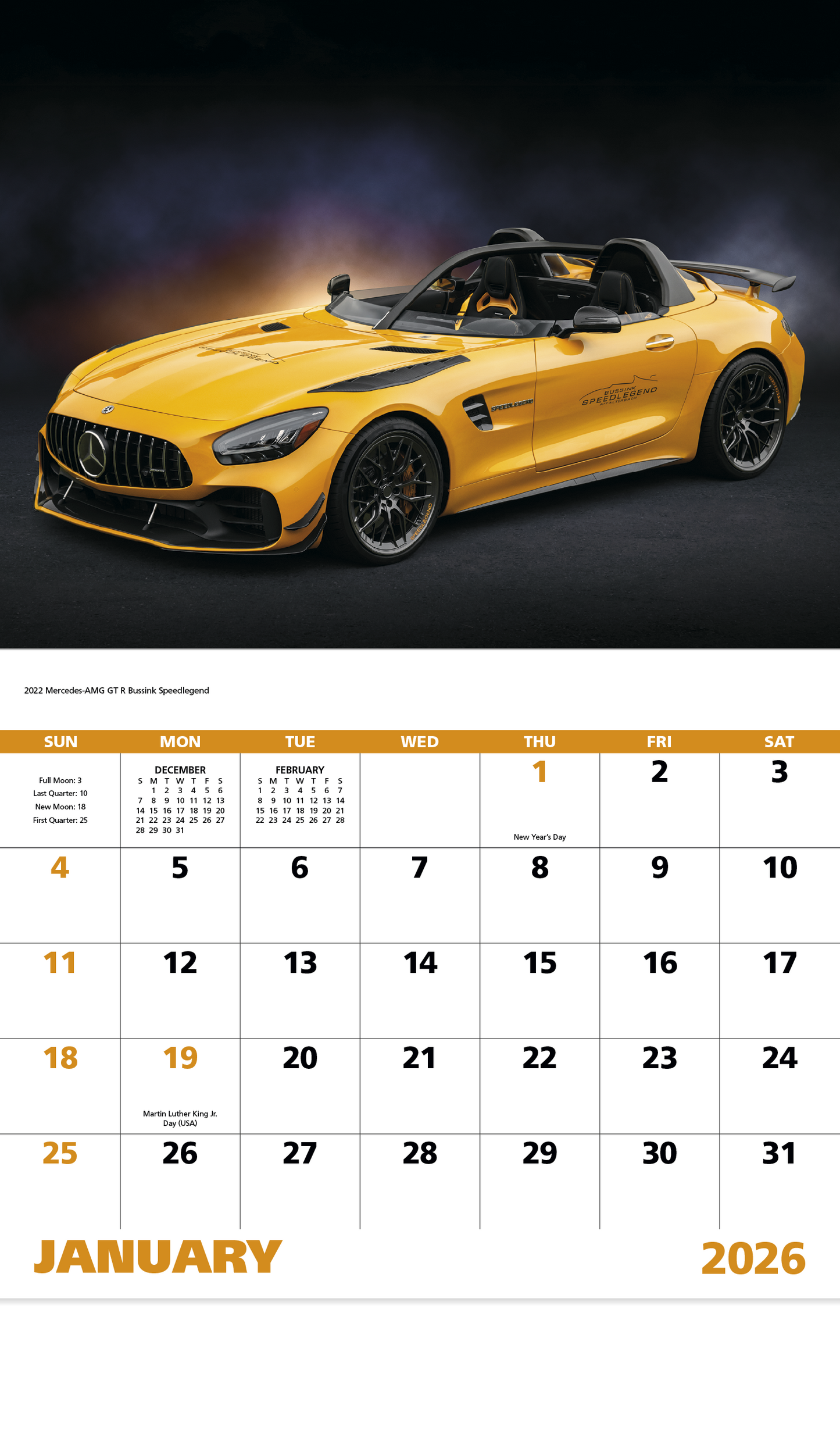 Good Value Exotic Sports Cars Stapled Calendar-7281