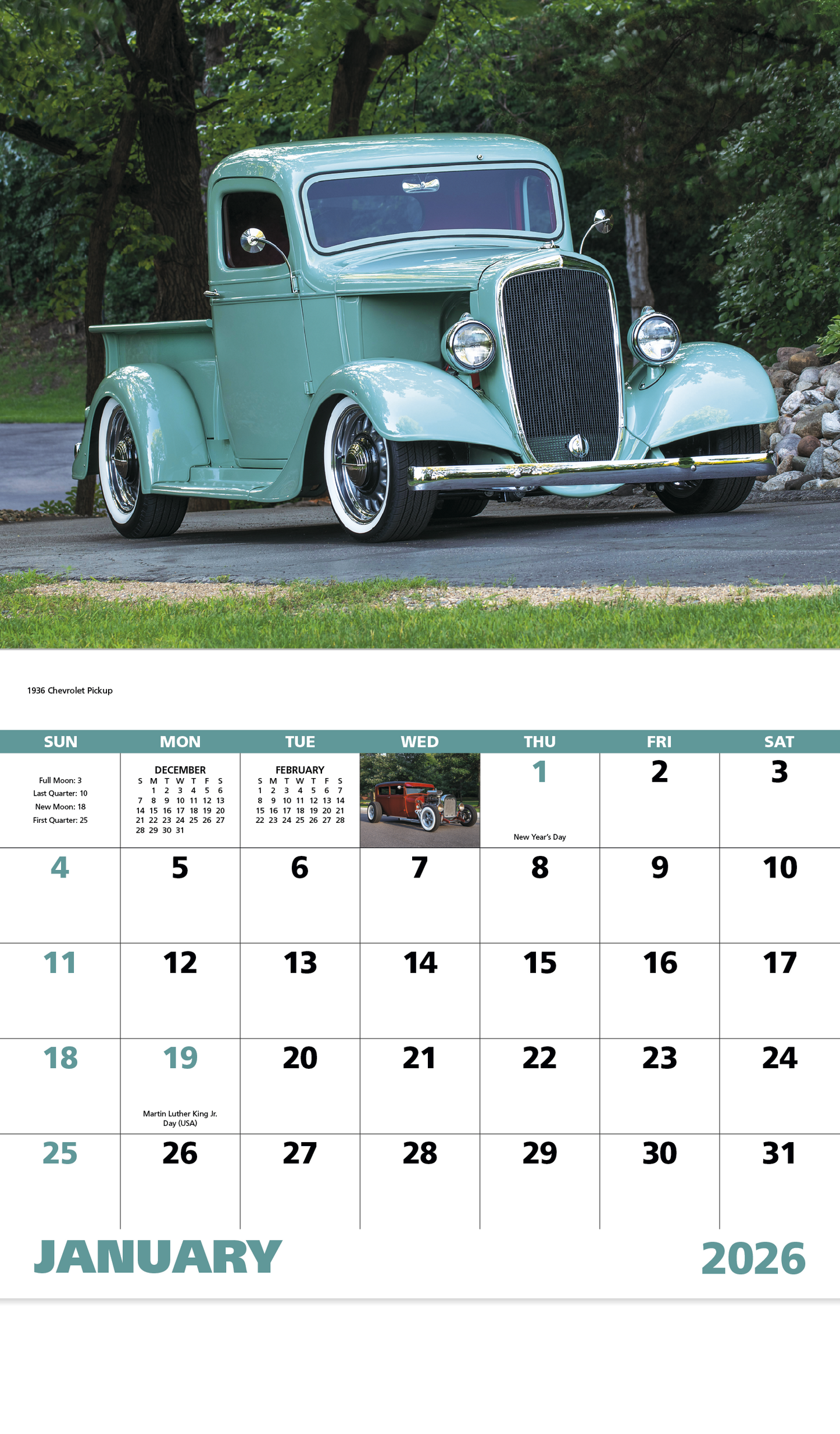 Good Value Street Rods Stapled Calendar-7283