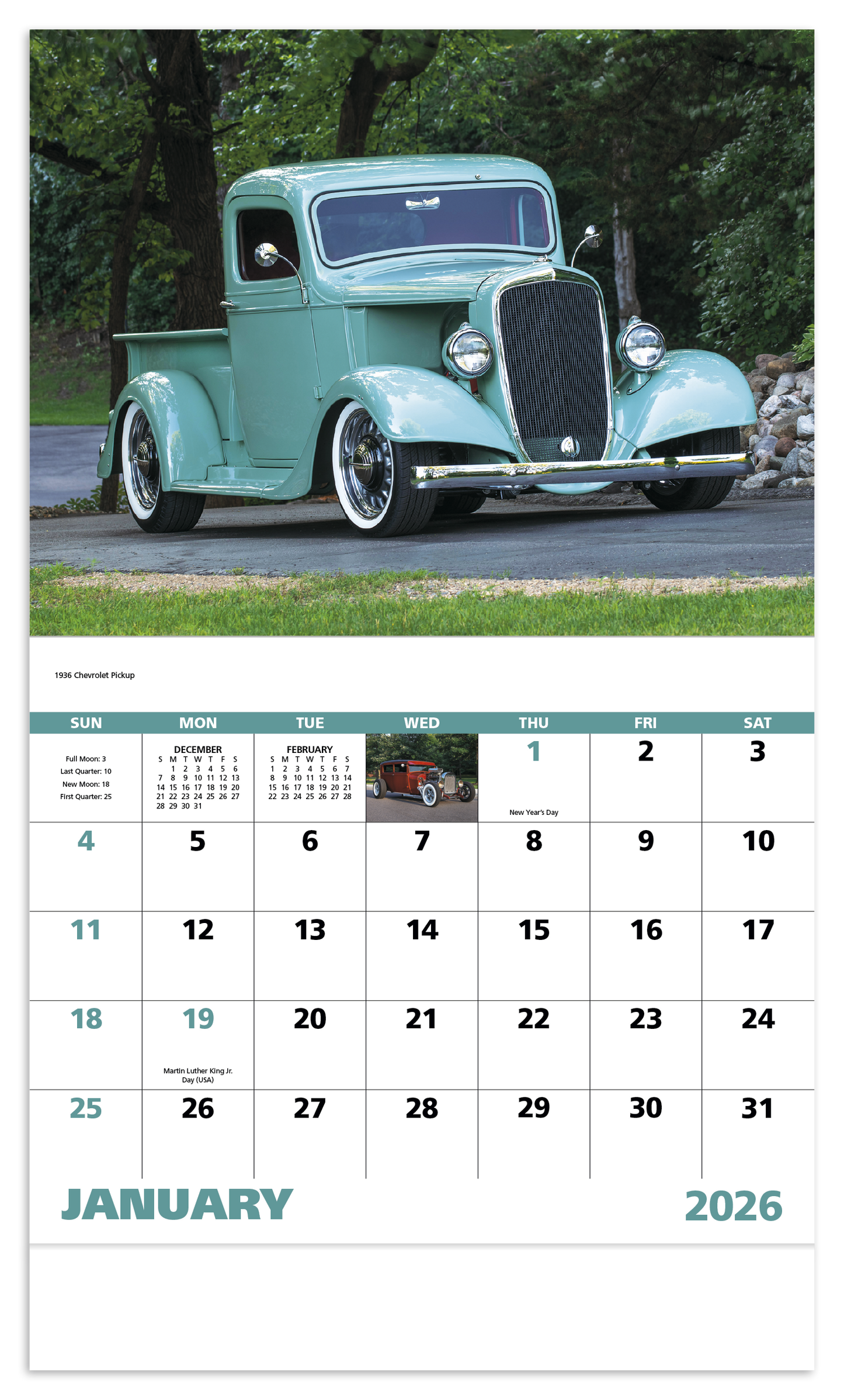 Good Value Street Rods Stapled Calendar-7283