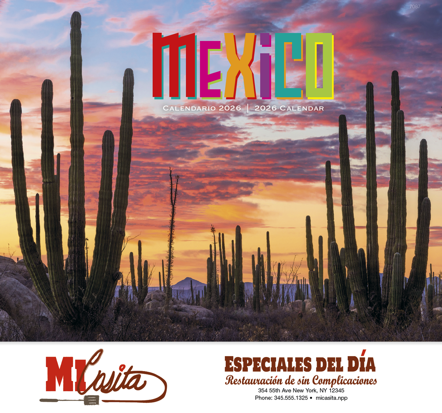 Good Value Mexico Stapled Calendar-7287
