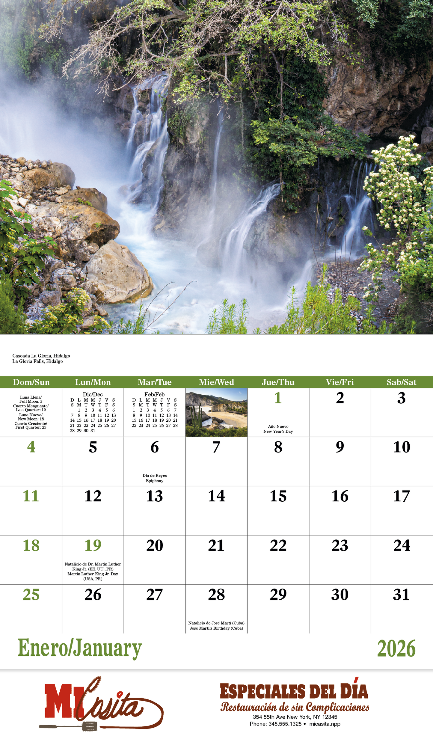 Good Value Mexico Stapled Calendar-7287