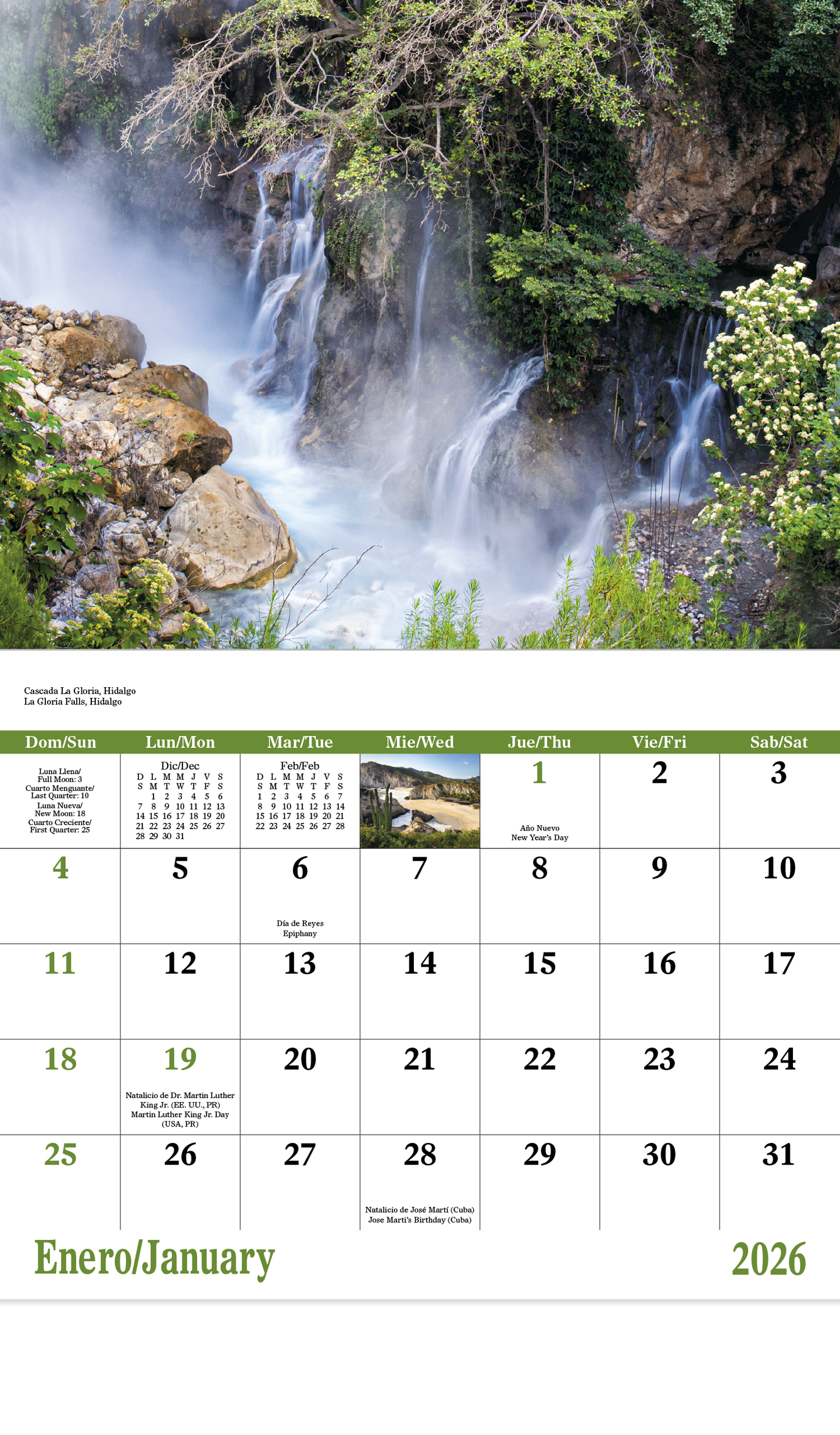 Good Value Mexico Stapled Calendar-7287