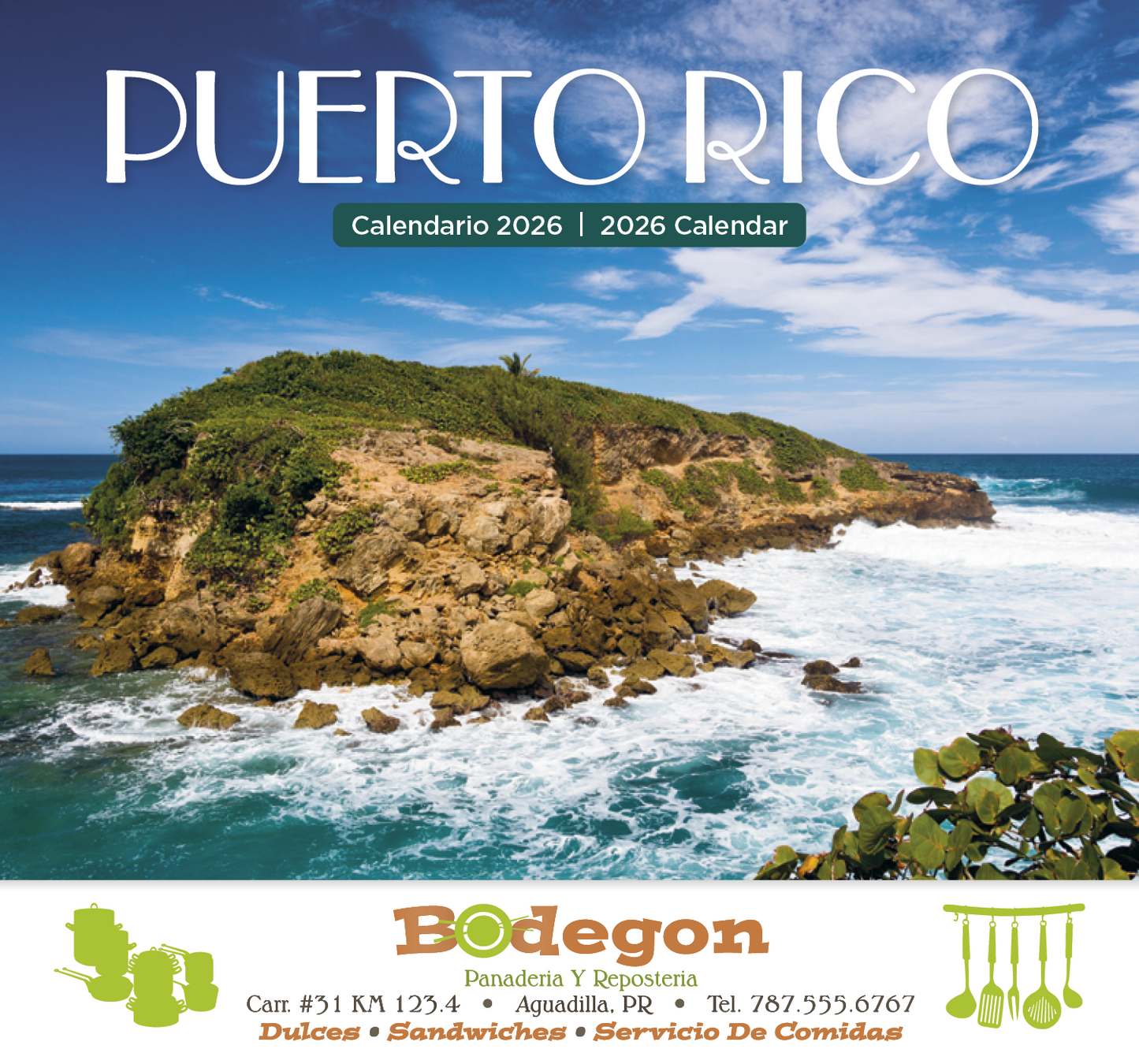 Good Value Puerto Rico Stapled Calendar-7289